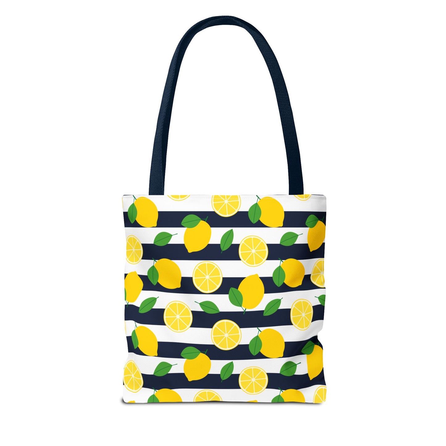 Lemon Stripe Tote Bag - Cute Beach Bag, Grocery Tote, Summer Accessories, Gift for Her, Vacation Carryall