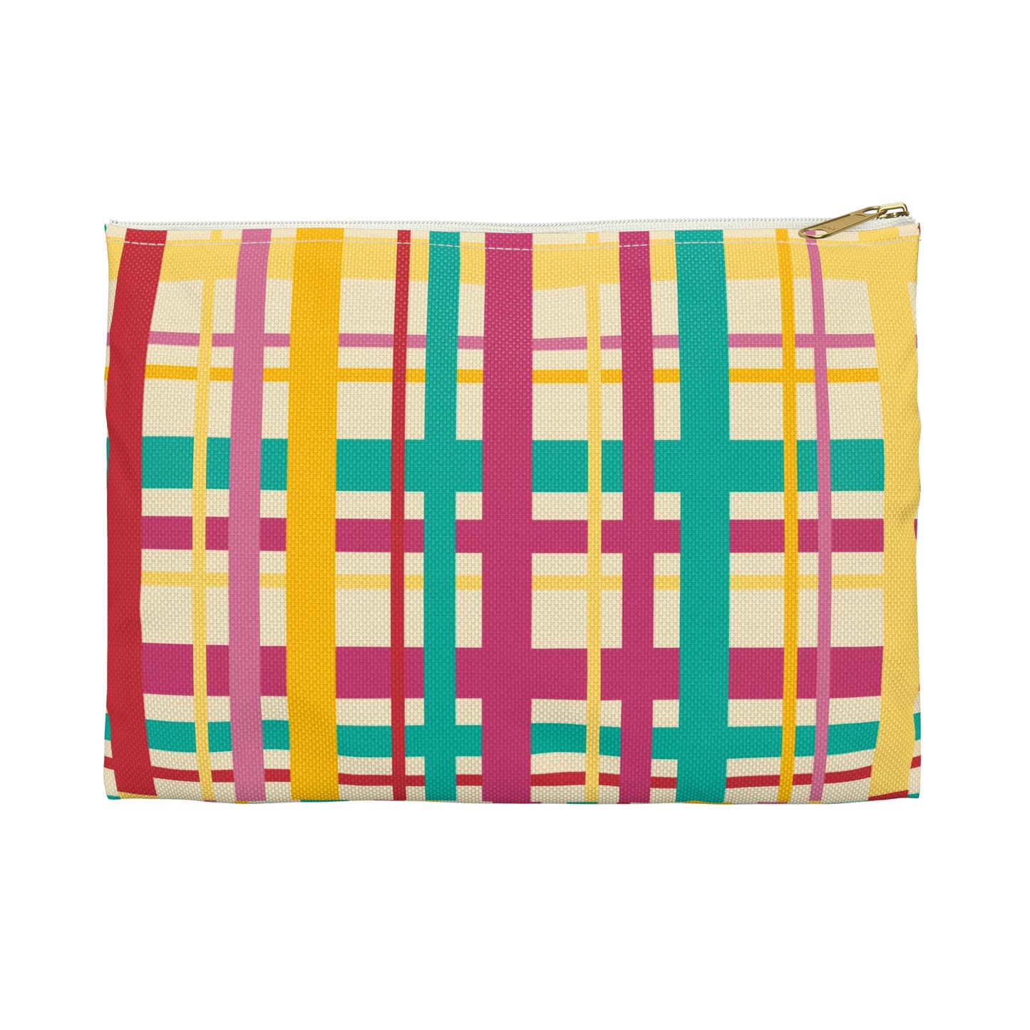 Vibrant Plaid Accessory Pouch | Colorful Cosmetic Bag, Organizer, Gift for Her, Makeup Bag, Travel Essentials