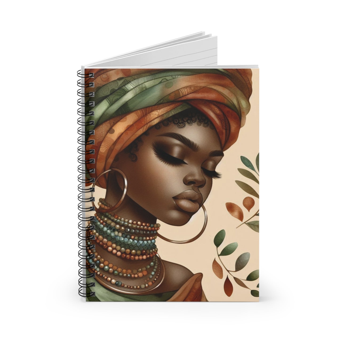 Boho Chic Spiral Notebook - Elegant Sketch Design for Creative Souls