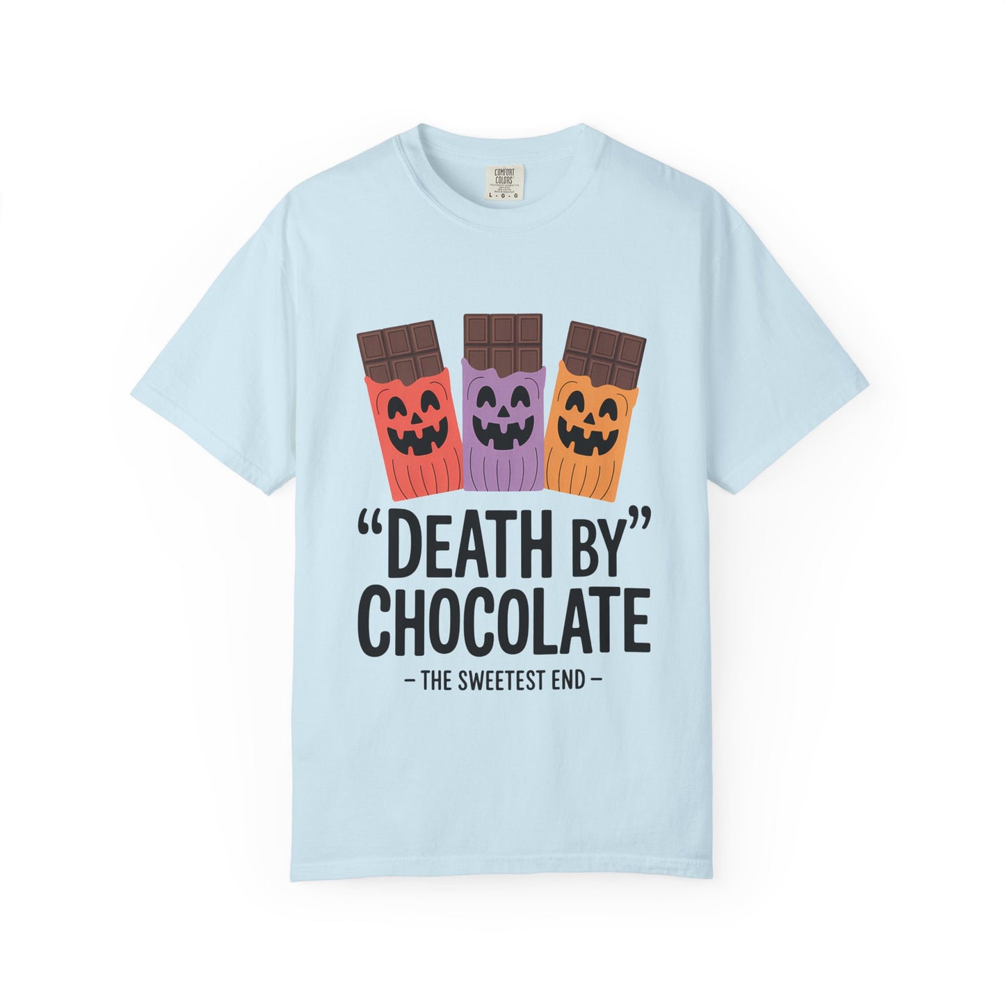 Death by Chocolate Unisex Tee - Sweet Treat Shirt for Chocoholics, Foodie Gift, Halloween Outfit, Fun Casual Wear