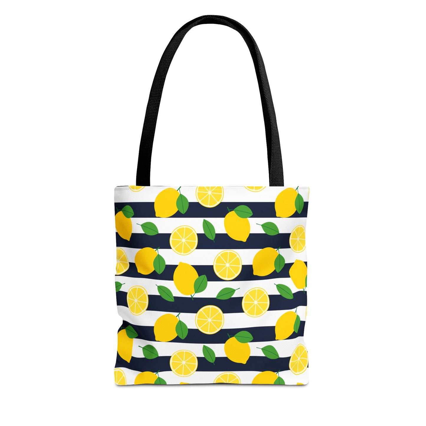 Lemon Stripe Tote Bag - Cute Beach Bag, Grocery Tote, Summer Accessories, Gift for Her, Vacation Carryall