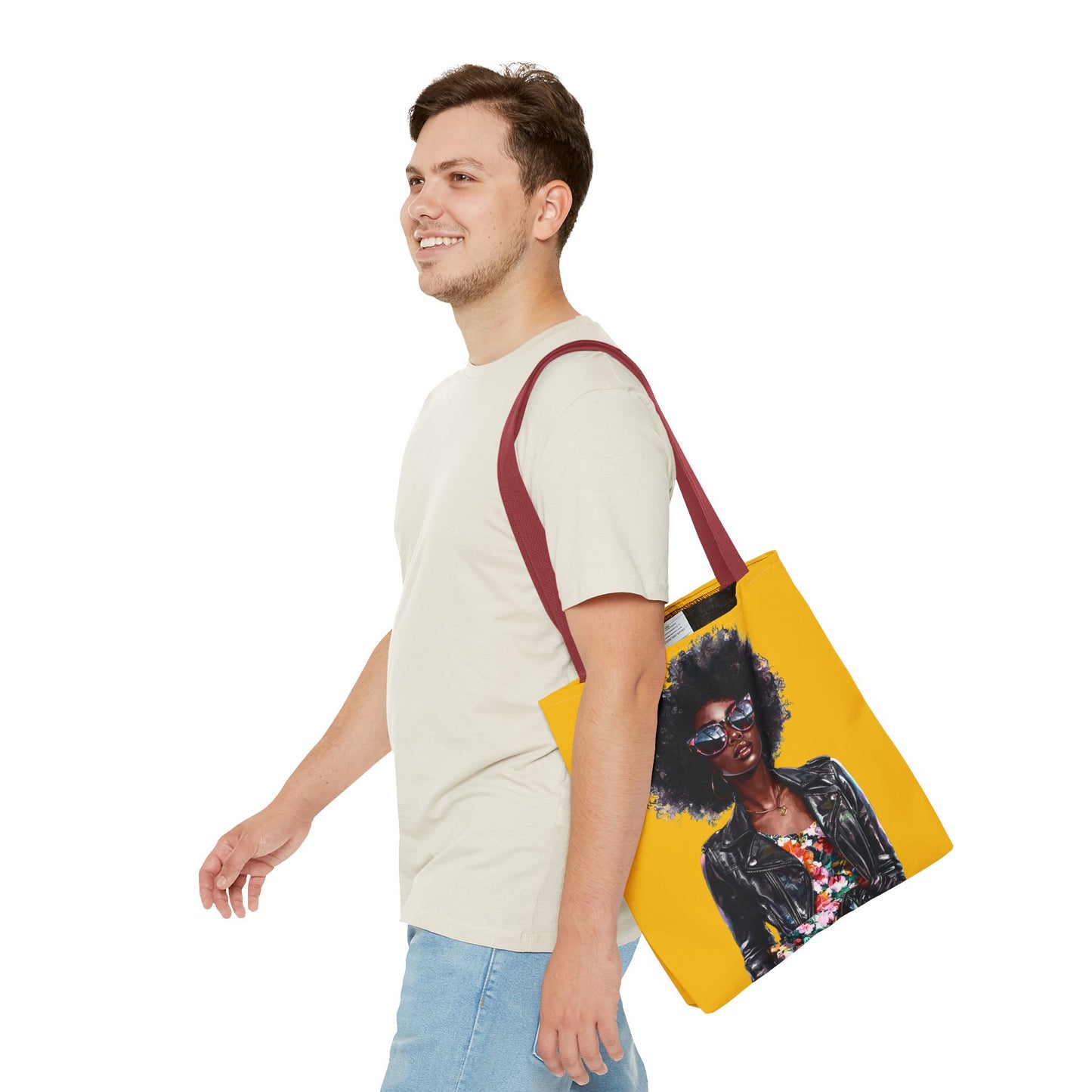 Chic African American Tote Bag, Fashionable Handbag, Eco-Friendly Shopper, Statement Bag, Gift for Her, Summer Accessory
