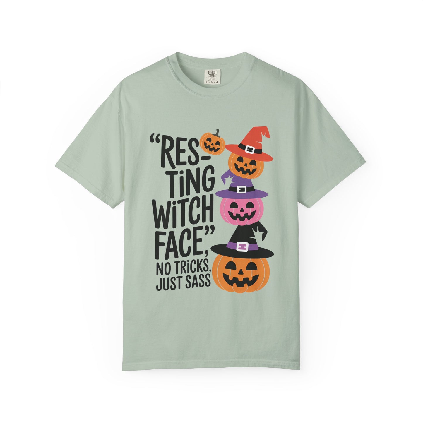 Resting Witch Face T-Shirt, Halloween Shirt, Funny Tee, Unisex Garment-Dyed T-Shirt, Holiday Apparel, Seasonal Fashion, Spooky Style