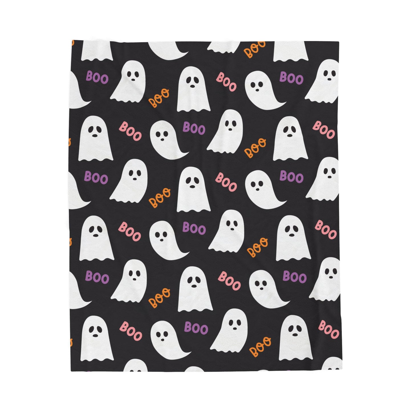 Spooky Ghosts Velveteen Plush Blanket - Cozy Halloween Decor, Soft Throw for Autumn, Perfect Gift for Kids, Haunted House Essentials