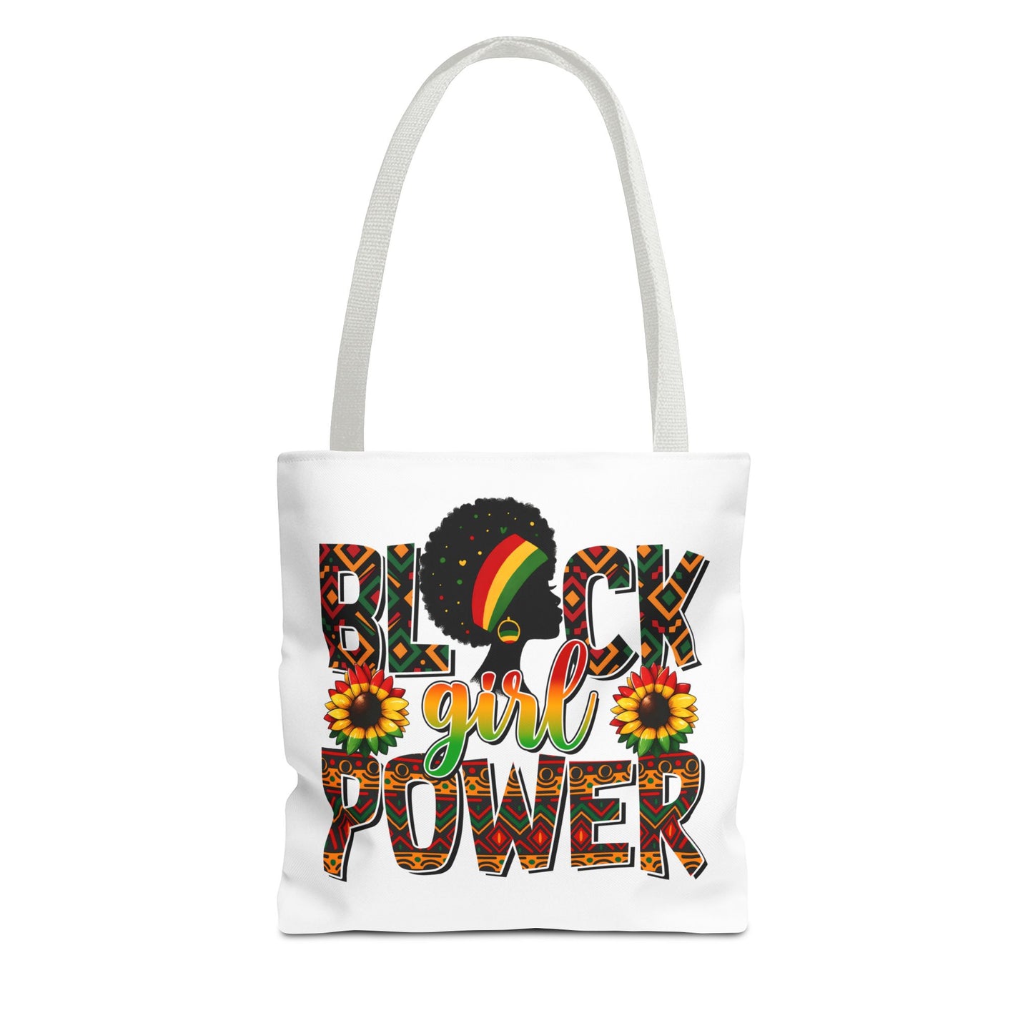 Empowering Block Girl Power Tote Bag | Eco-Friendly Reusable Bag | Gift for Her | Festival, Shopping, Everyday Use, Black Girl Magic