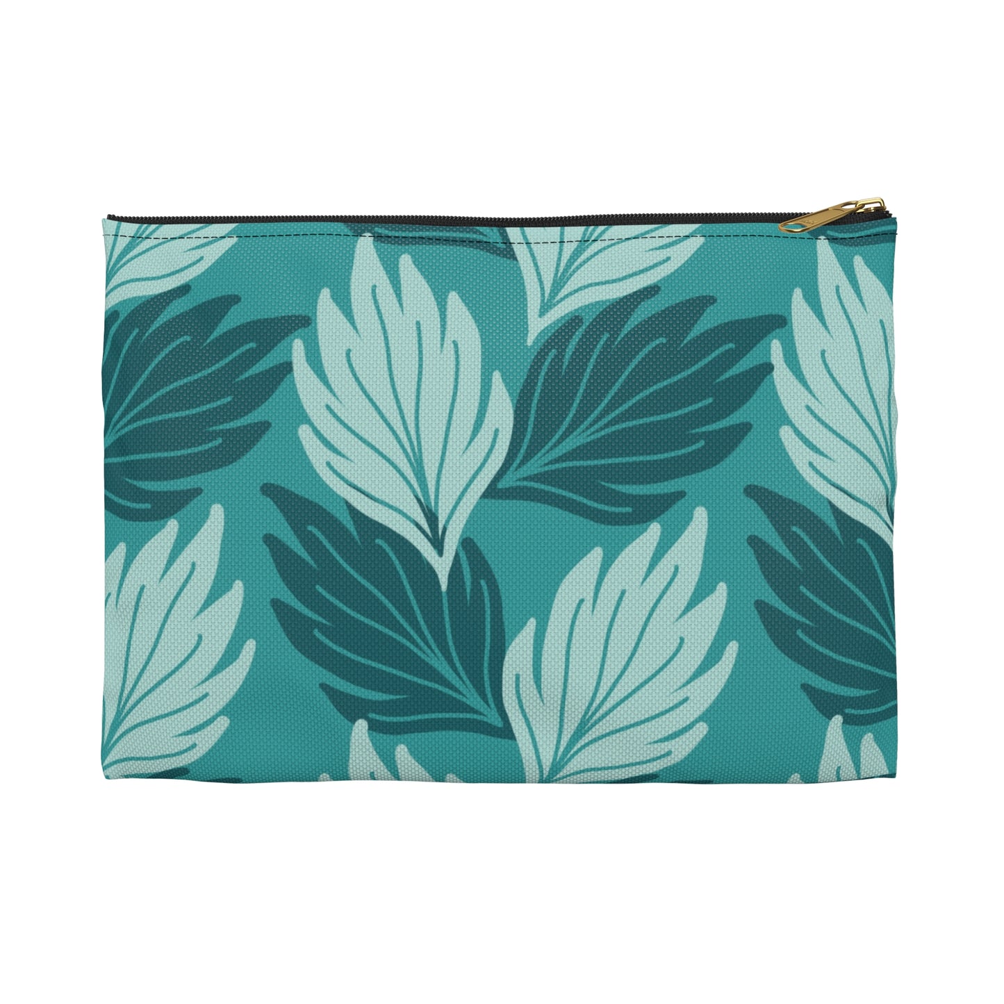 Chic Leaf Pattern Accessory Pouch for Essentials, Makeup Bag, Travel Organizer, Gifts for Her, Floral Storage