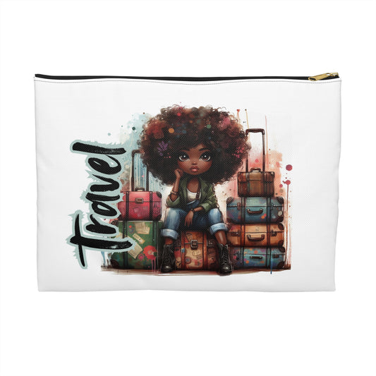 Travel Accessory Pouch, Cute Travel Organizer, Cosmetic Bag, Travel Essentials, Luggage Tag Holder, Gift for Travelers