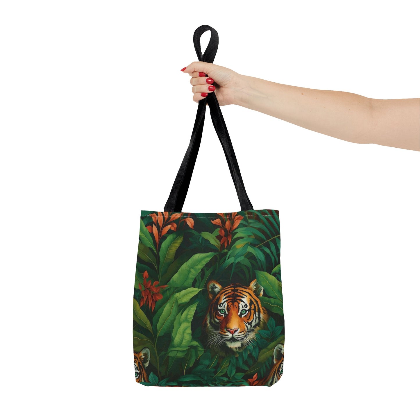 Tote Bag with Jungle Tiger Design | Eco-Friendly Shopping Bag, Gift for Animal Lovers, Reusable Tote for Travel, Beach, Farmers Market