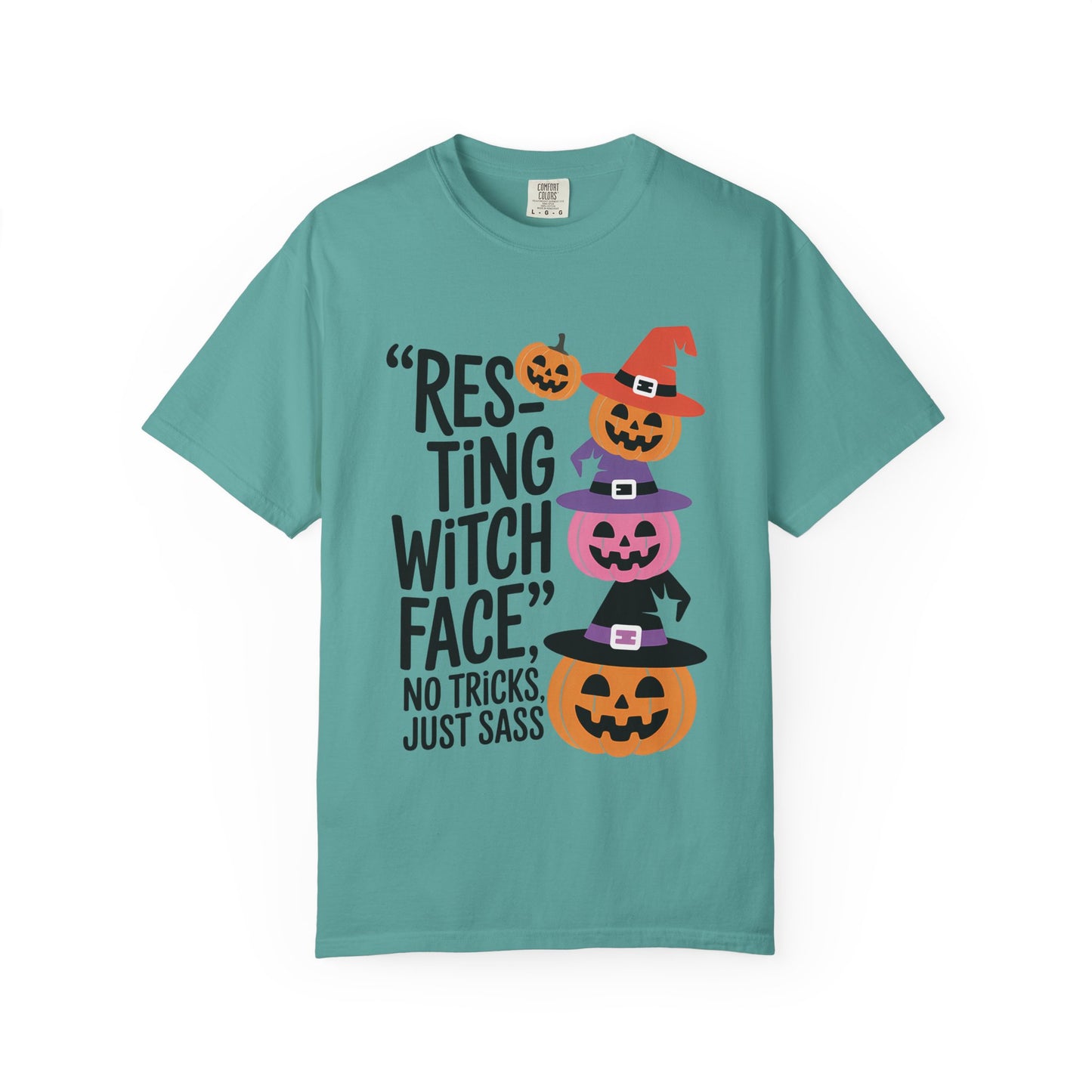 Resting Witch Face T-Shirt, Halloween Shirt, Funny Tee, Unisex Garment-Dyed T-Shirt, Holiday Apparel, Seasonal Fashion, Spooky Style