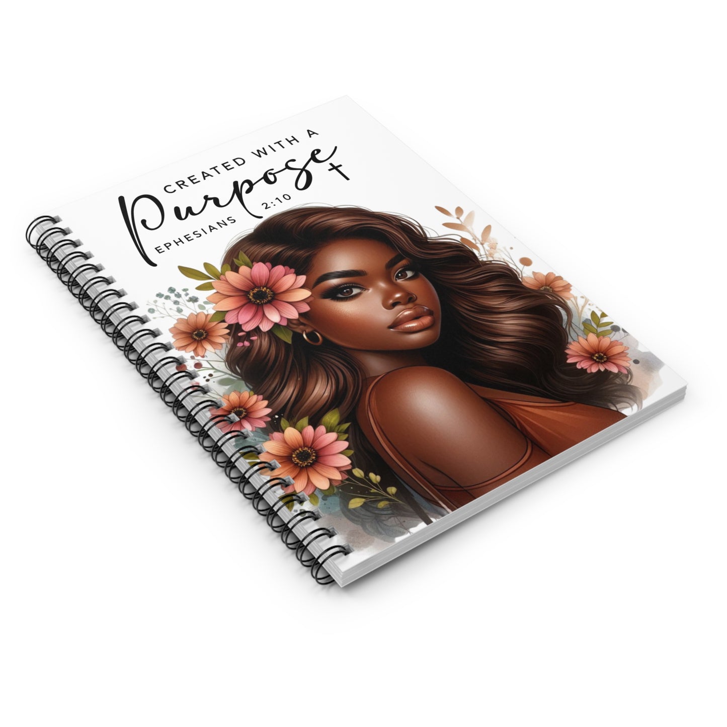 Floral Inspirational Spiral Notebook - Created With a Purpose