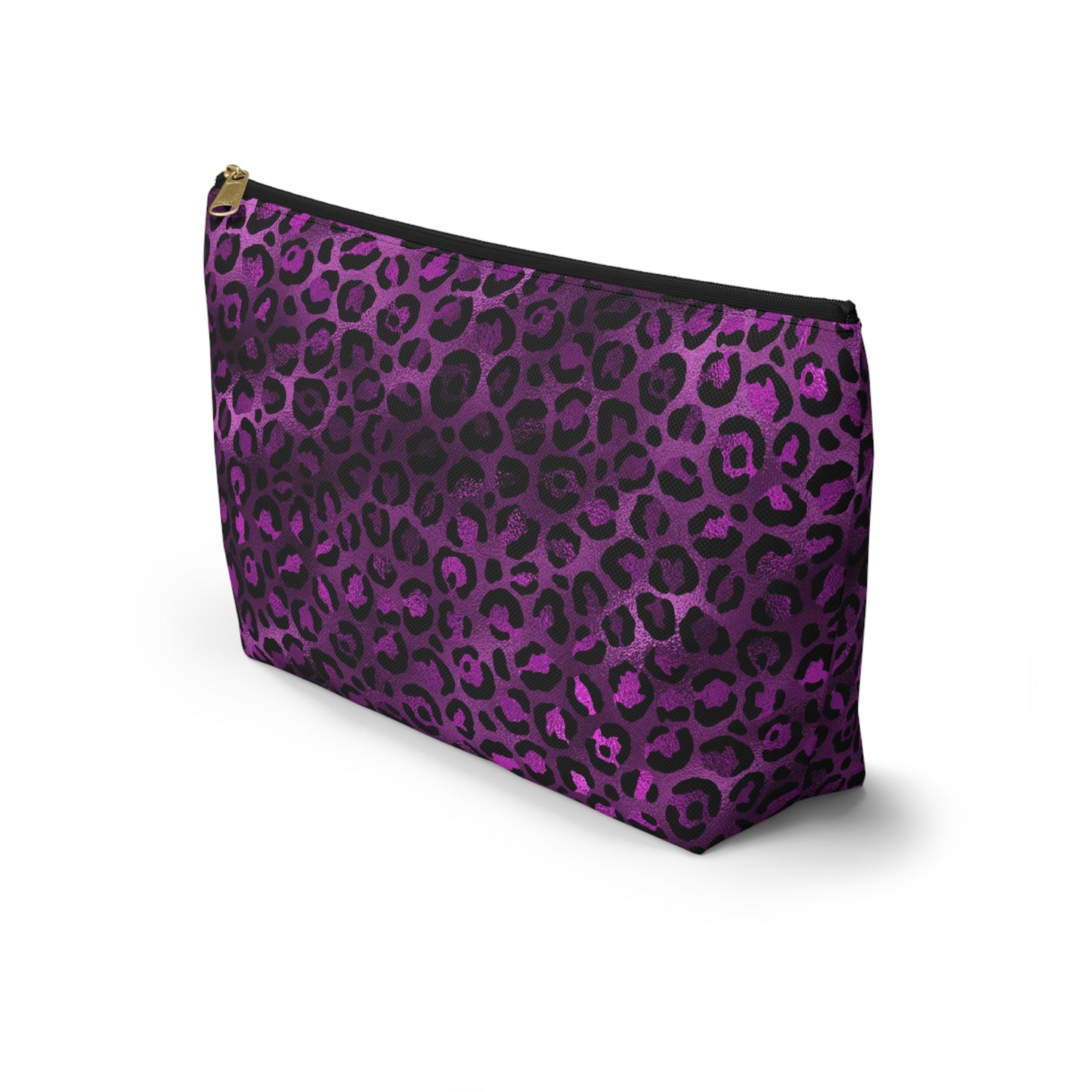 Purple Leopard Print Accessory Pouch - Makeup Bag, Travel Organizer, Pouch for Essentials, Cute Gifts for Her, Stylish Storage