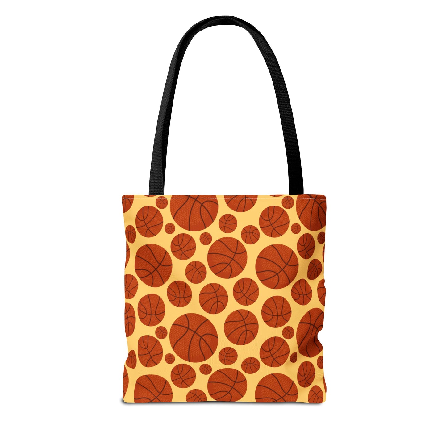 Basketball Pattern Tote Bag - Perfect for Sports Lovers, Gym Essentials, Game Day, Coaches, Team Gifts
