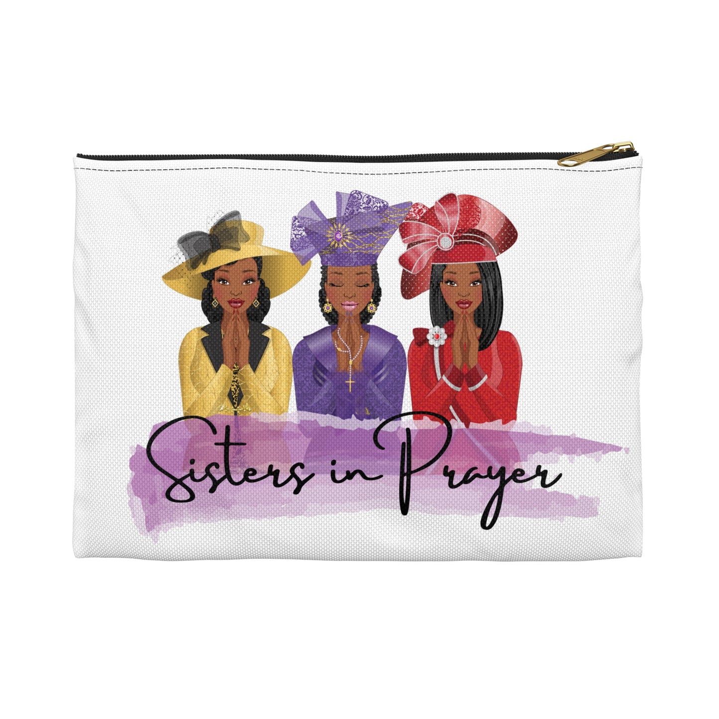 Sisters in Prayer Accessory Pouch, Prayer Pouch, Faithful Sisters, Gifts for Women, Religious Accessories, Christian Decor