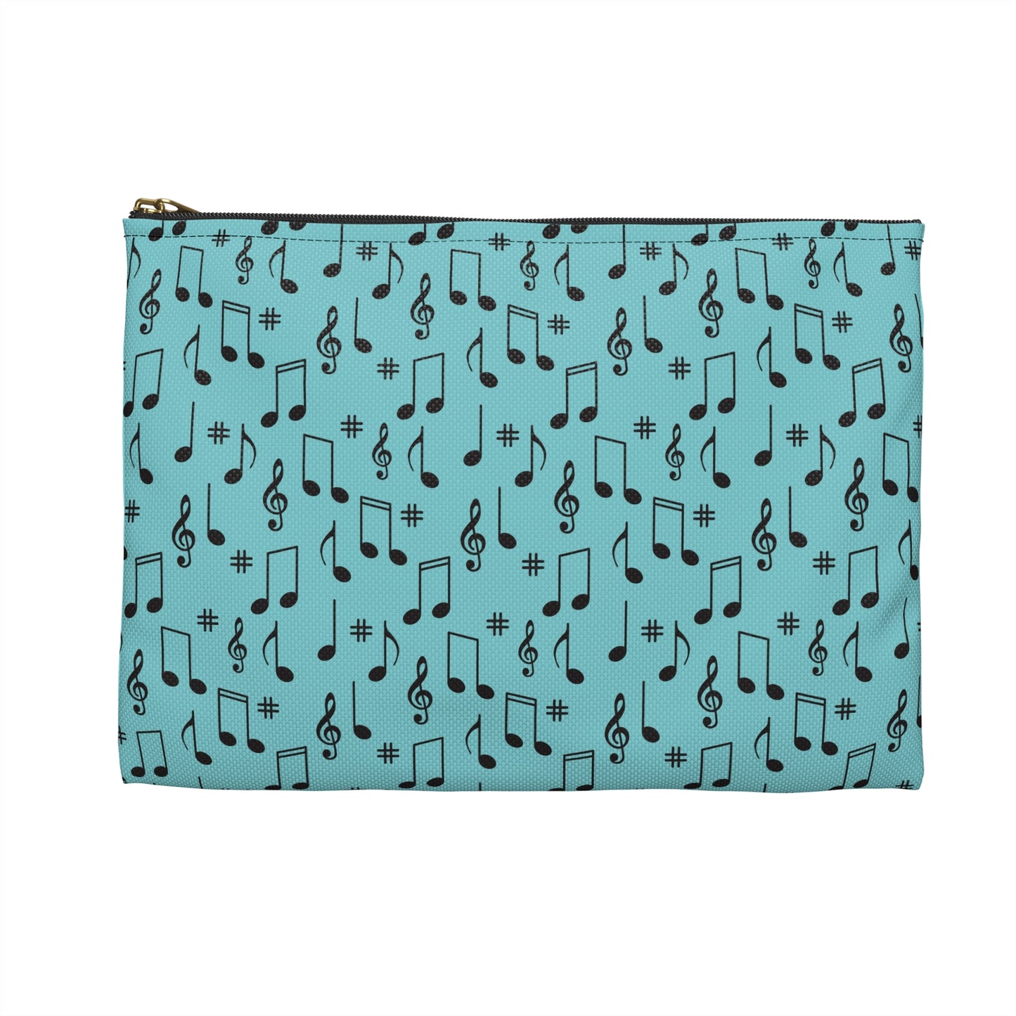 Music-Themed Accessory Pouch, Music Lover Gift, Concert Essentials Case, Music Note Storage Bag, Pink and Blue Music Pouch