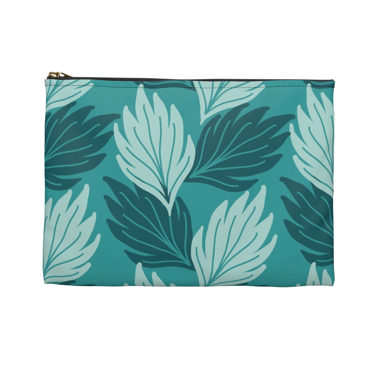 Chic Leaf Pattern Accessory Pouch for Essentials, Makeup Bag, Travel Organizer, Gifts for Her, Floral Storage