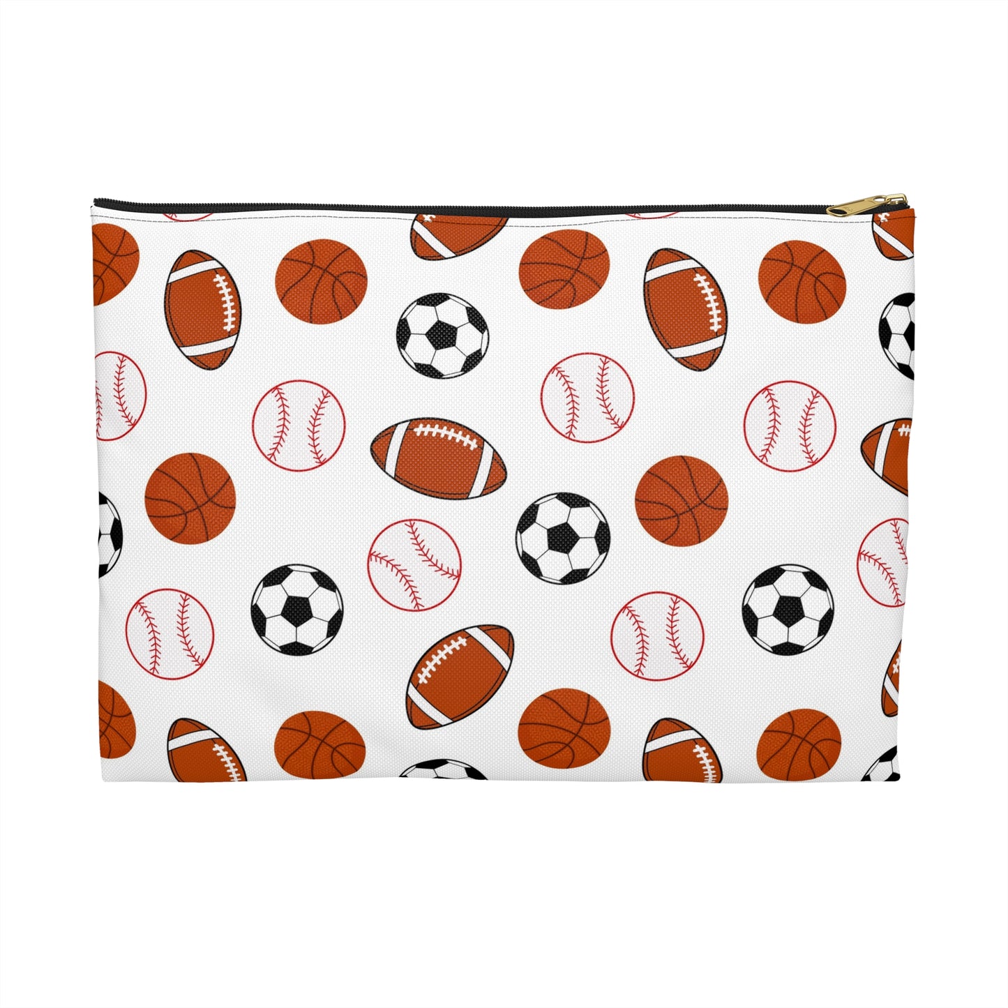 Sport-Themed Accessory Pouch, Fun Sports Pouch for Athletes, Perfect for Gym, Travel, Kids' Gifts, School Supplies, Sports Events