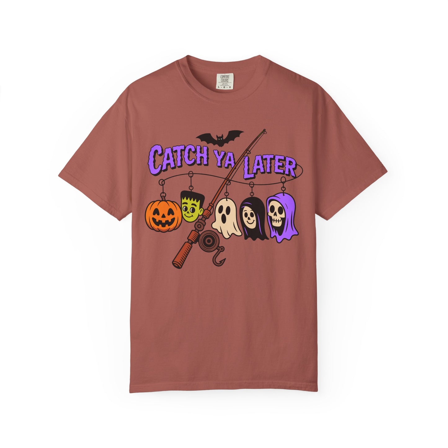 Halloween Theme Unisex T-Shirt, Catch Ya Later Graphic Tee, Spooky Apparel, Fall Fashion, Halloween Party Outfit, Casual Wear