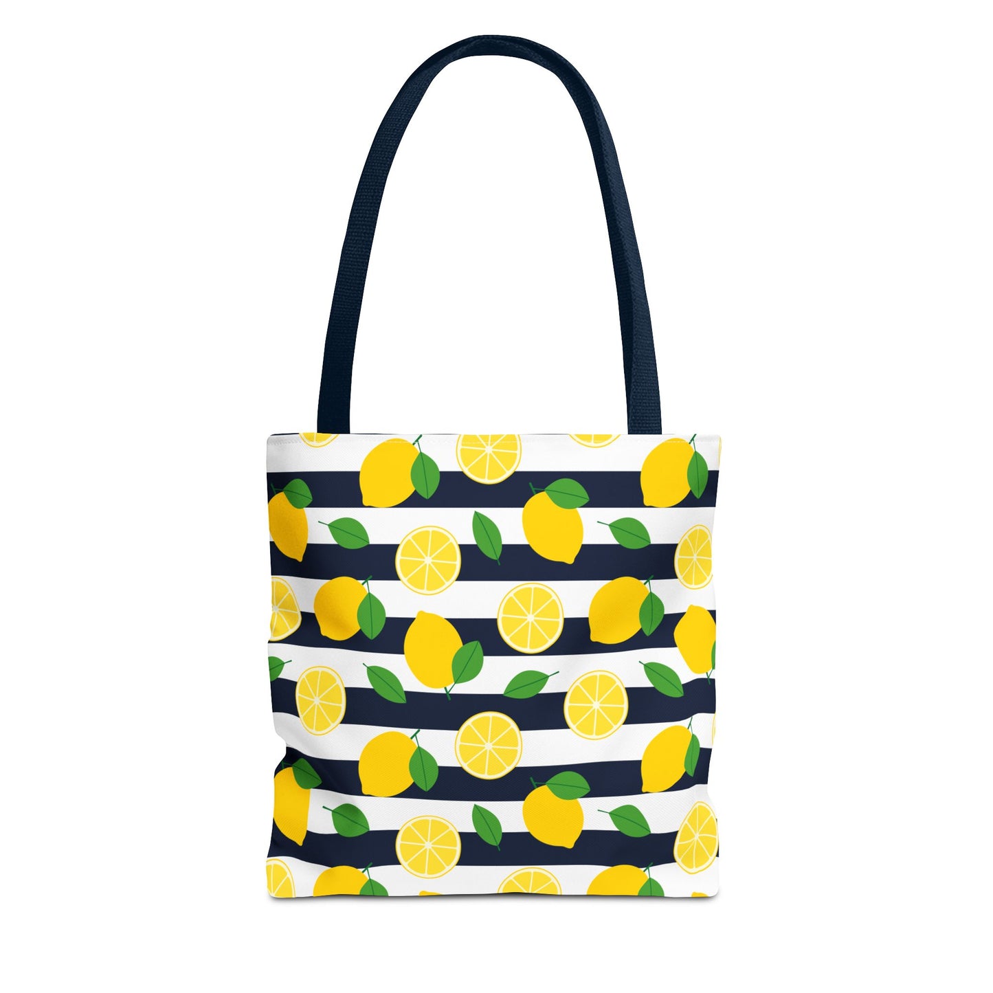 Lemon Stripe Tote Bag - Cute Beach Bag, Grocery Tote, Summer Accessories, Gift for Her, Vacation Carryall