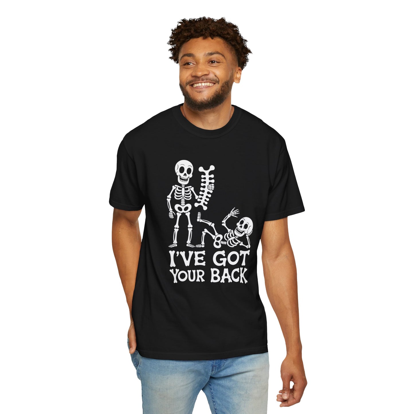 Funny Skeleton T-Shirt, Halloween Tee, Unisex Humor Shirt, Got Your Back Shirt, Gift for Friends, Casual Wear