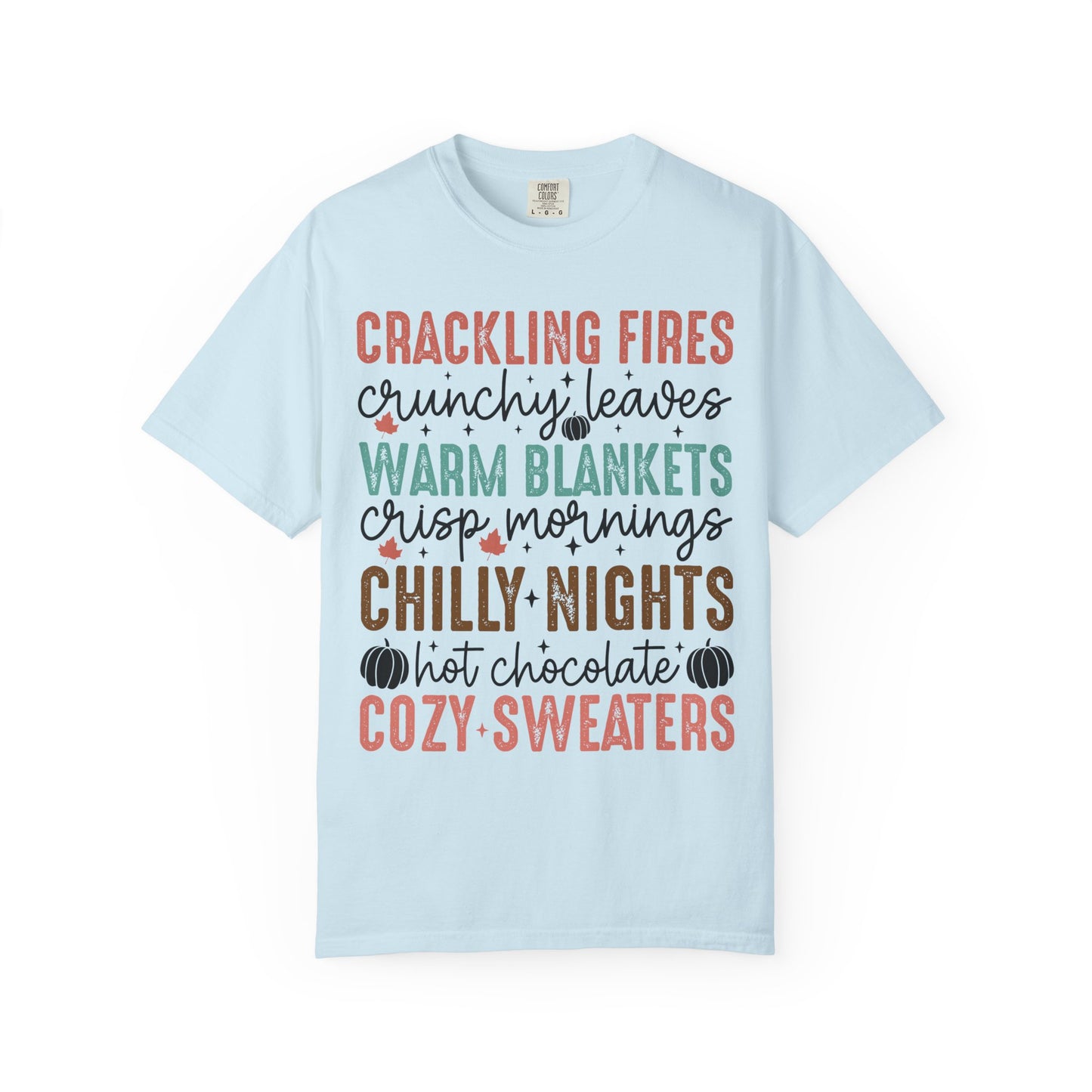 Fall Cozy T-Shirt, Unisex Autumn Tee, Warm Blankets Fashion, Seasonal Gift, Chilly Nights Apparel, Cute Thanksgiving Shirt
