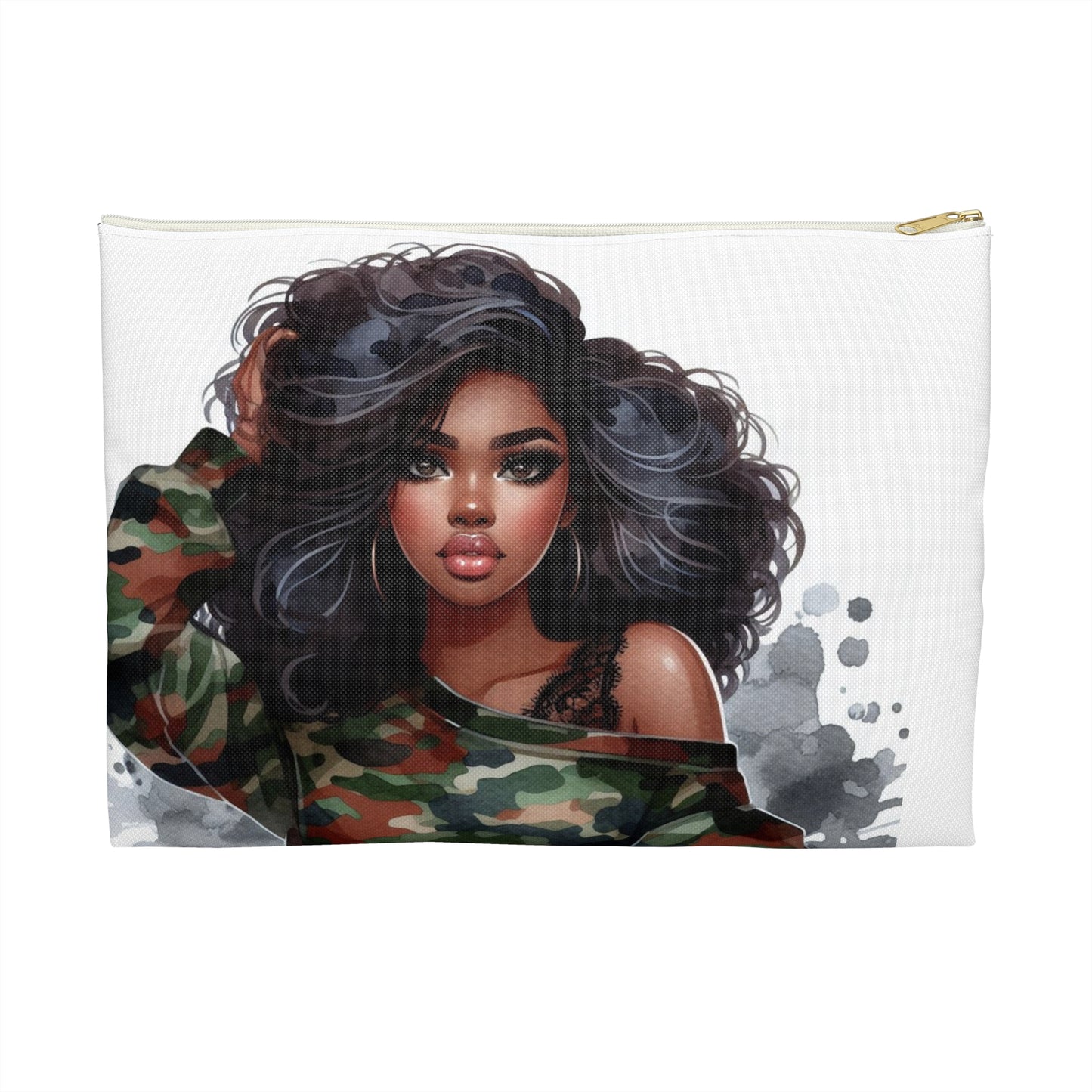 Camouflage Beauty Accessory Pouch | Chic Makeup Bag for Fashion Lovers, Gifts for Her, Travel Essentials, Personalized Storage