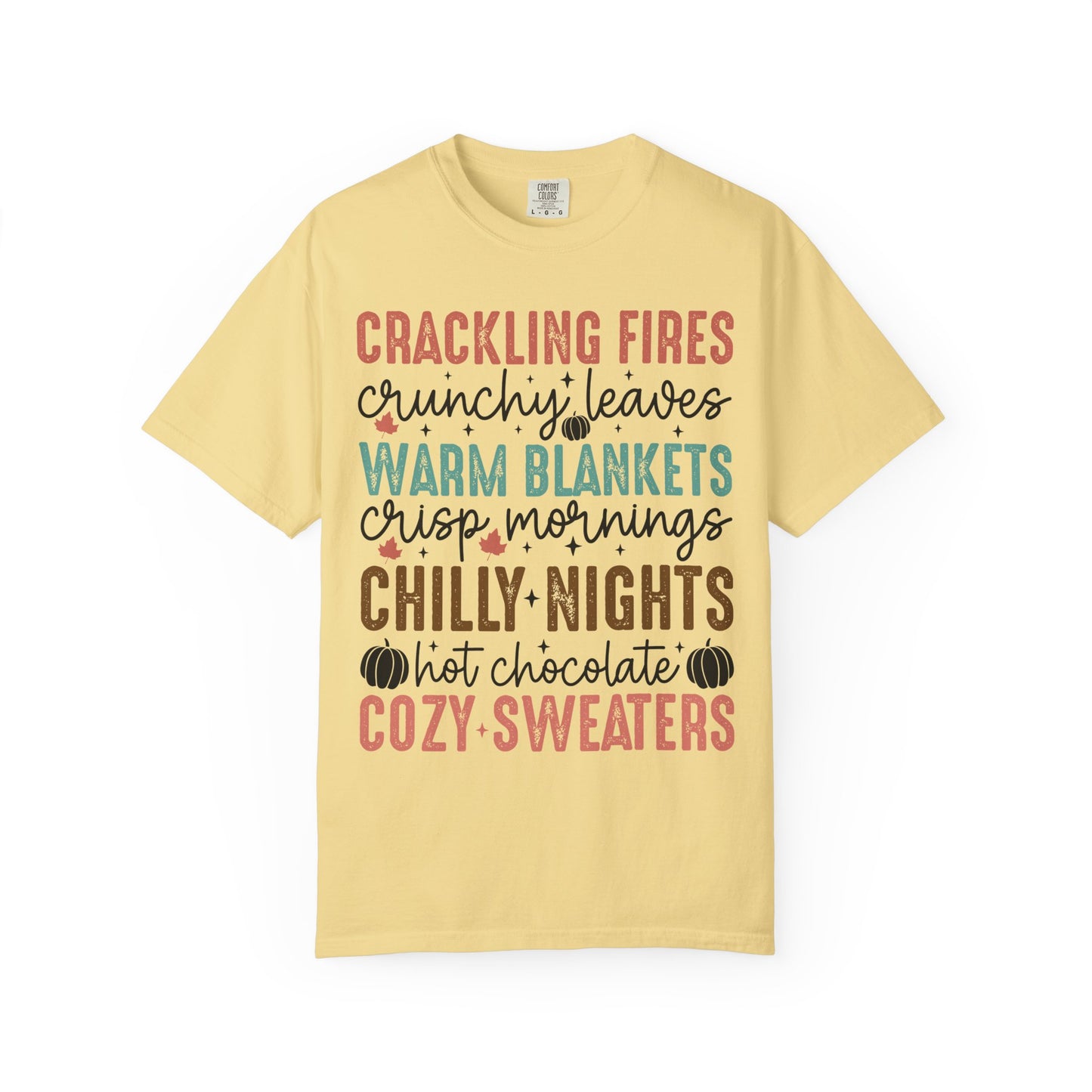 Fall Cozy T-Shirt, Unisex Autumn Tee, Warm Blankets Fashion, Seasonal Gift, Chilly Nights Apparel, Cute Thanksgiving Shirt