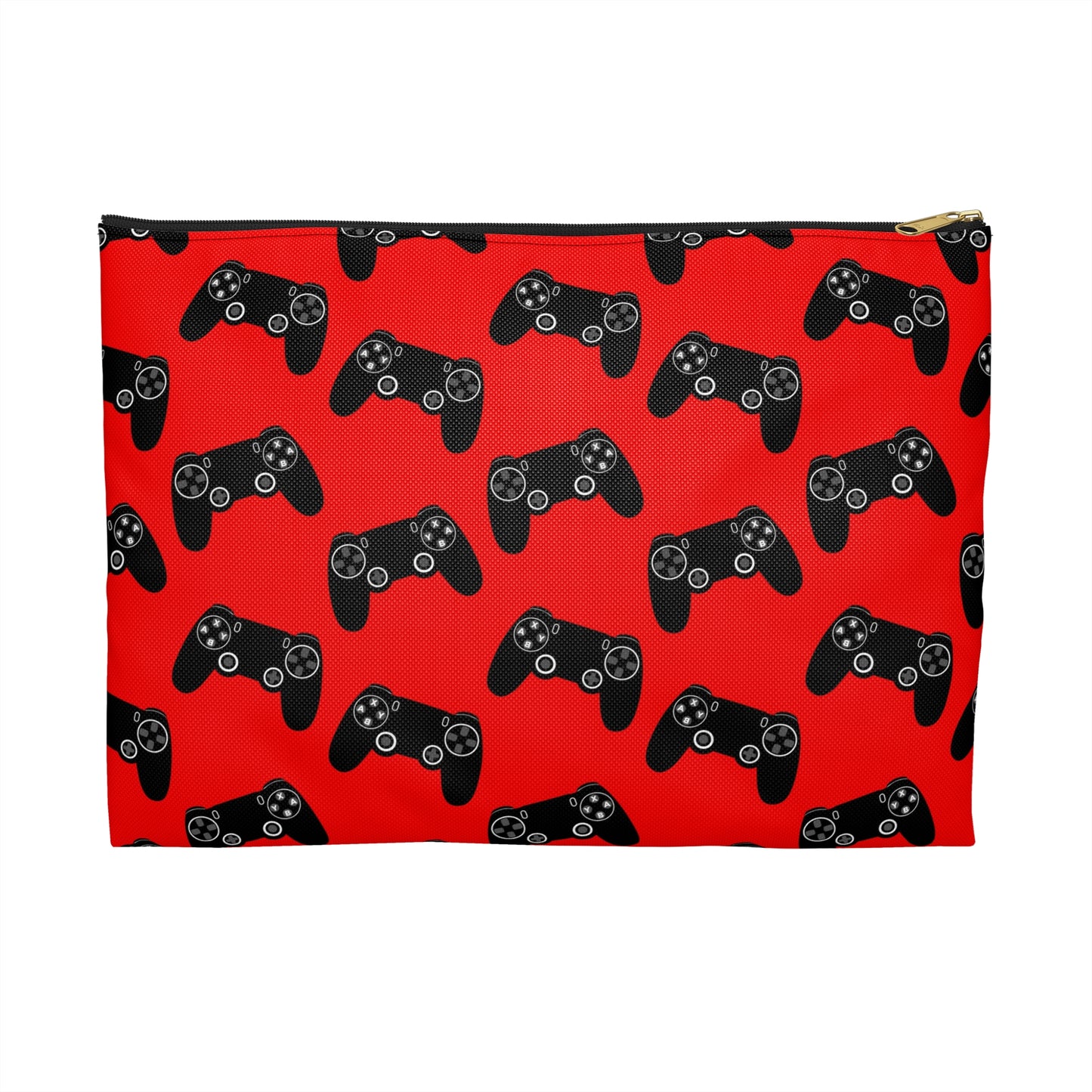 Gaming Accessory Pouch, Gamer Gift, Video Game Storage, Console Controller Bag, Red Gaming Pouch