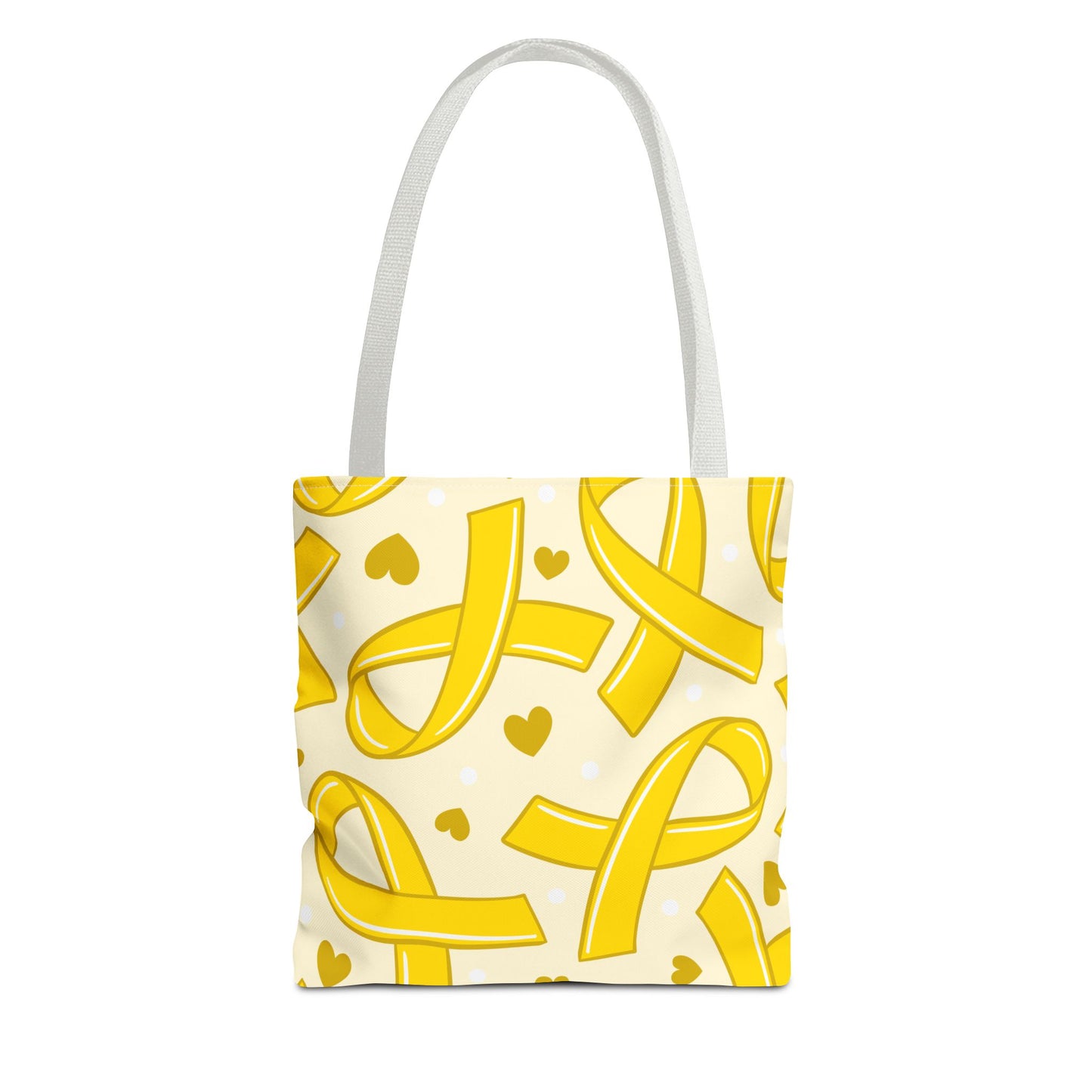Yellow Ribbon Tote Bag, Support Awareness, Fundraiser Gift, Everyday Carry, Eco-Friendly Shopper