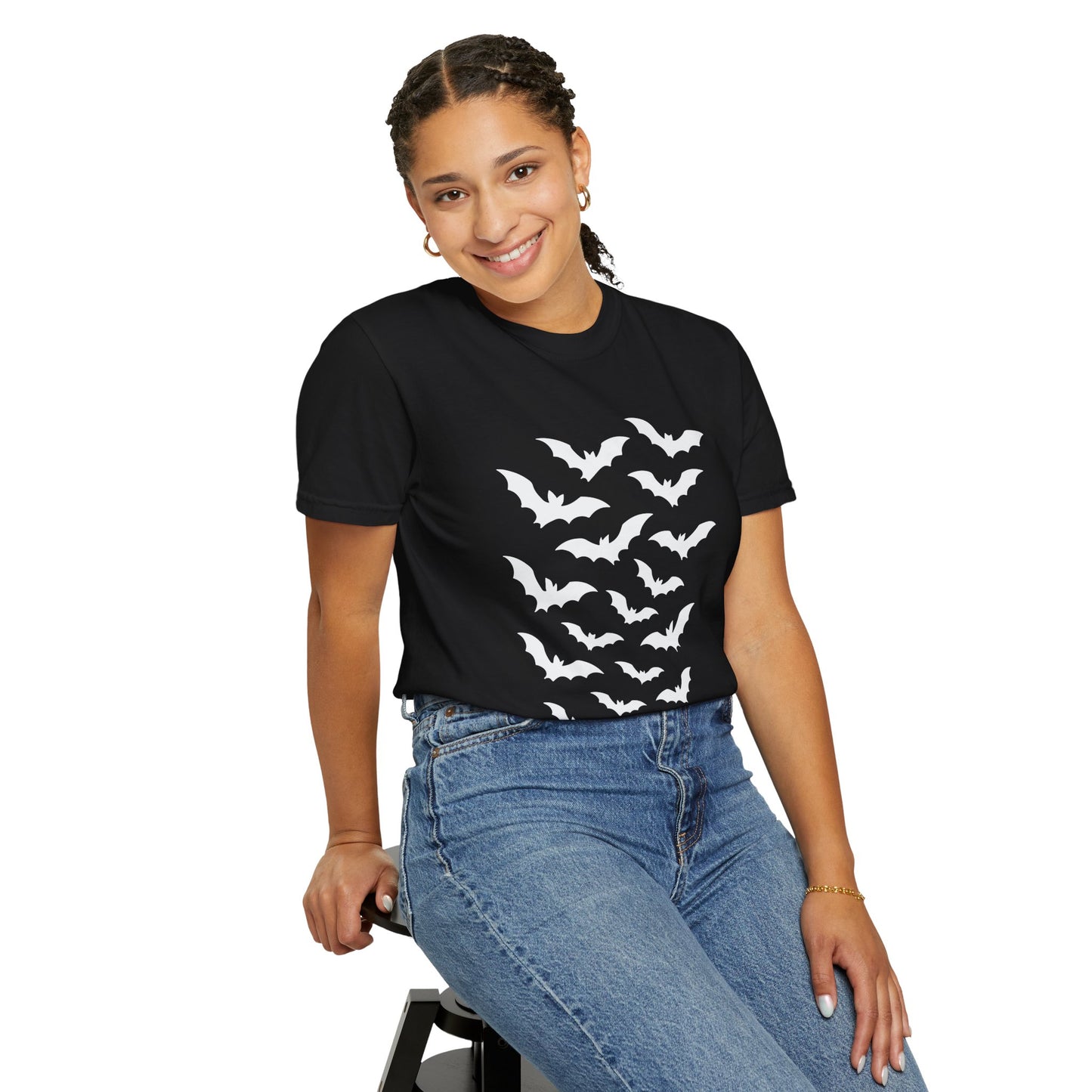 Halloween Bat T-Shirt, Spooky Unisex T-Shirt, Funny Graphic Tee, Fall Apparel, Perfect for Halloween Parties, Gift for Bat Lovers
