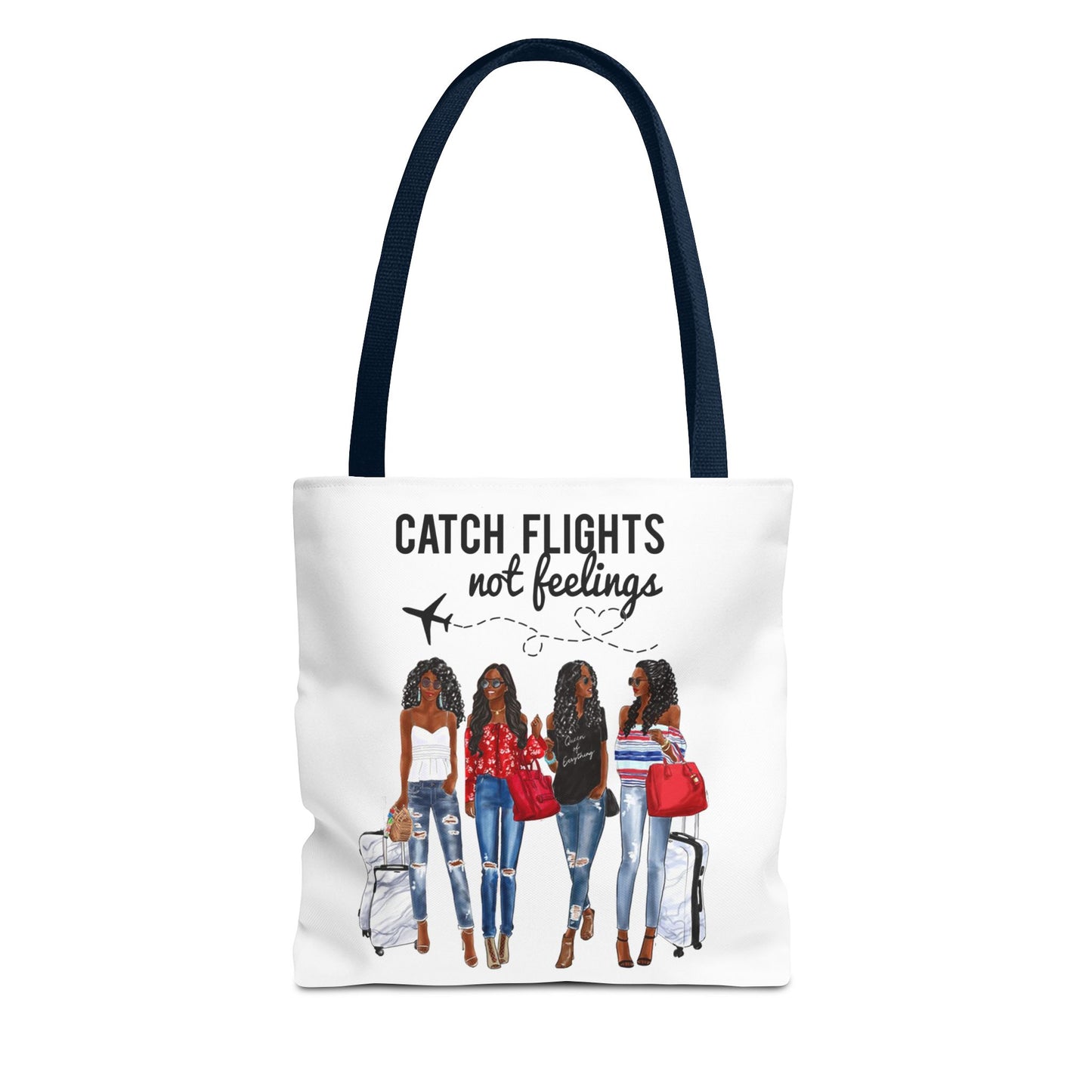 Catch Flights Not Feelings Tote Bag - Travel Gift, Summer Accessory, Girls Trip, Stylish Handbag, Gift for Travelers