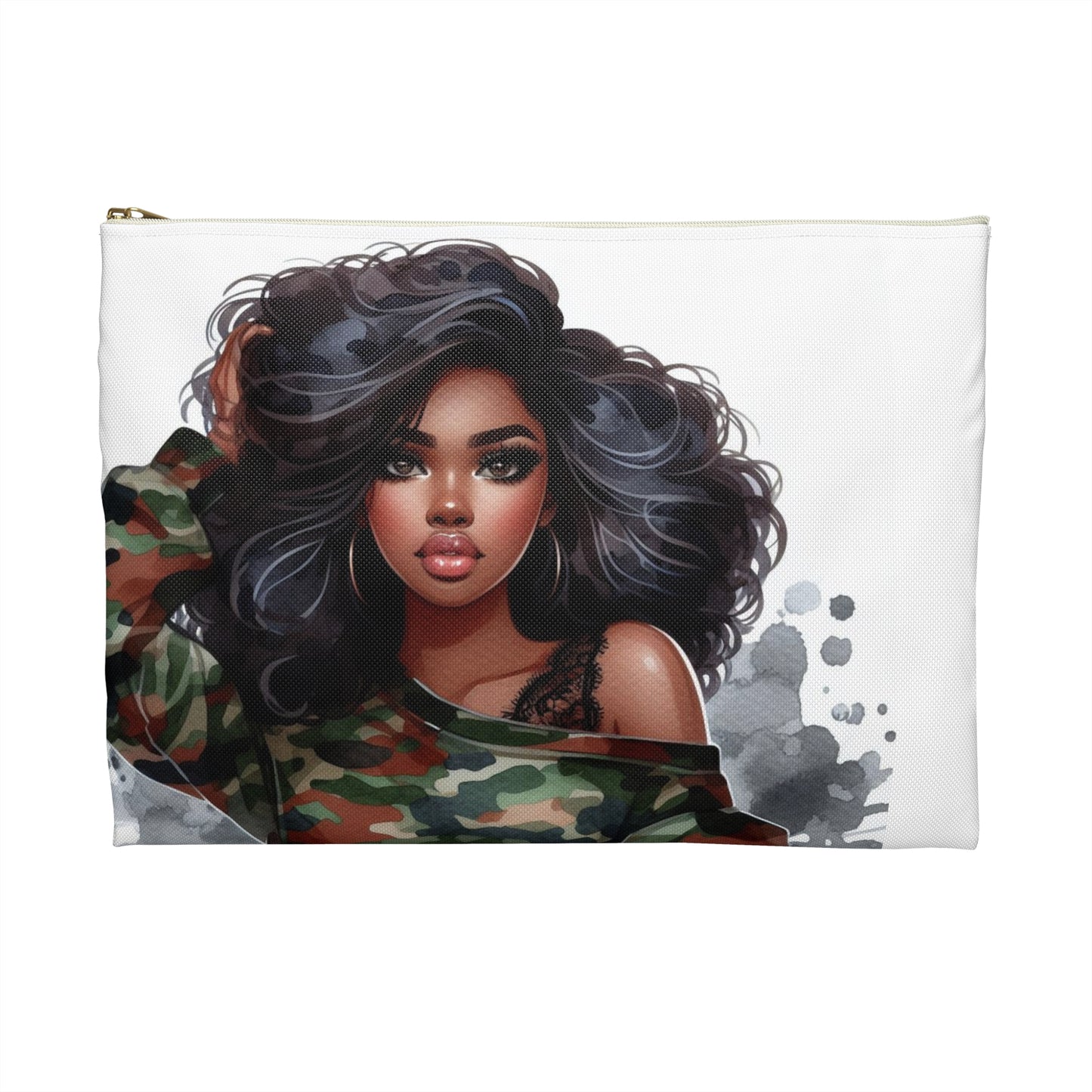 Camouflage Beauty Accessory Pouch | Chic Makeup Bag for Fashion Lovers, Gifts for Her, Travel Essentials, Personalized Storage