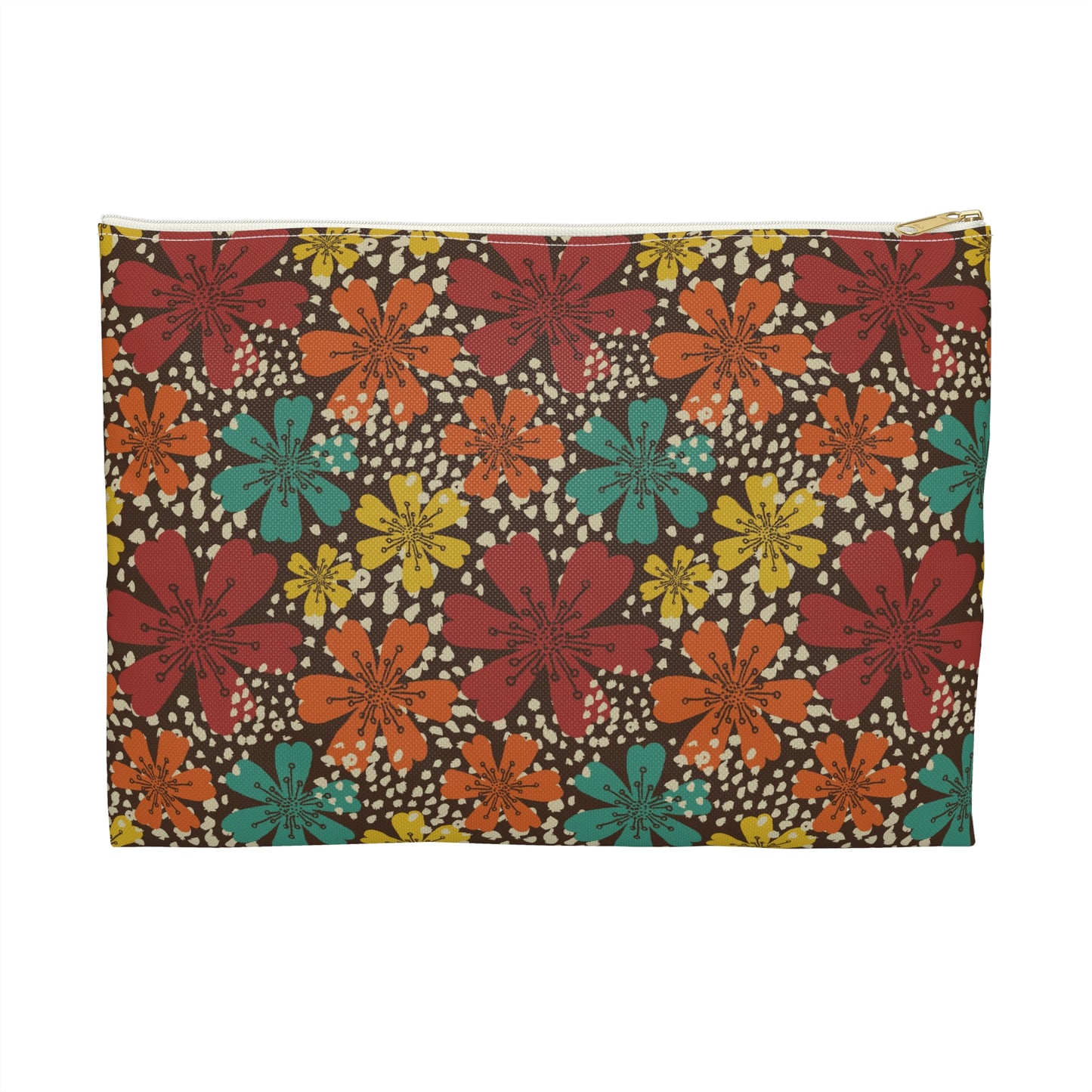 Vibrant Floral Accessory Pouch, Organizer Bag for Travel, Makeup, Gifts, Summer Vibes, Boho Style