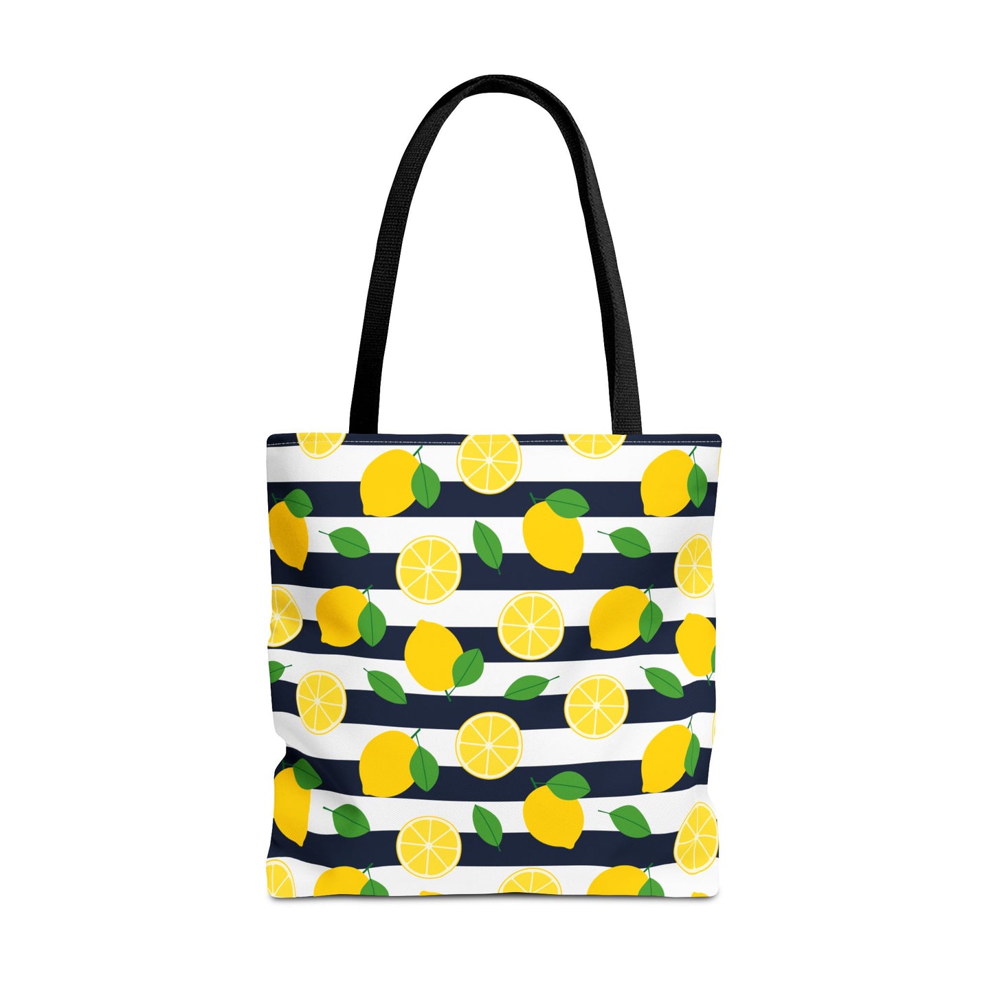 Lemon Stripe Tote Bag - Cute Beach Bag, Grocery Tote, Summer Accessories, Gift for Her, Vacation Carryall