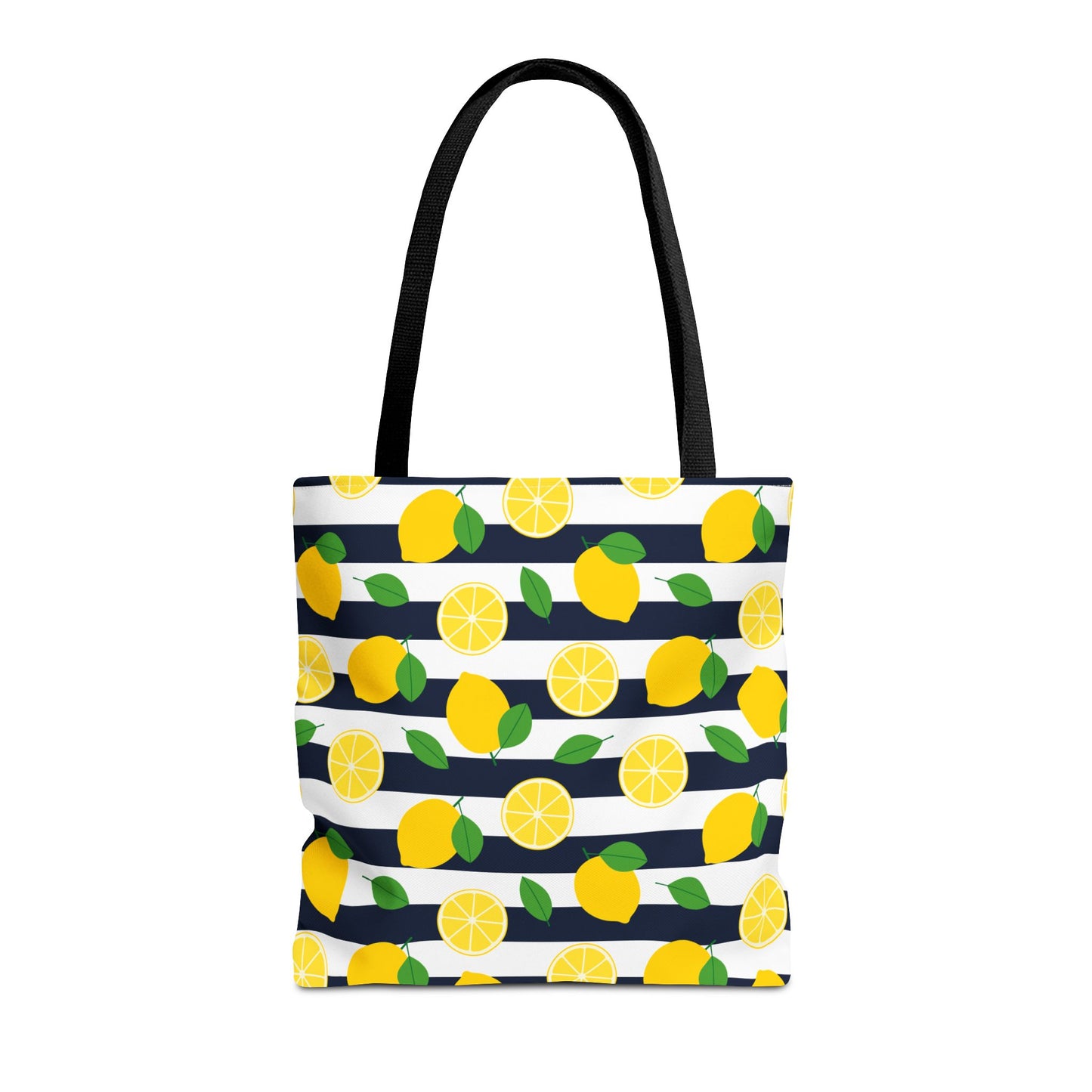 Lemon Stripe Tote Bag - Cute Beach Bag, Grocery Tote, Summer Accessories, Gift for Her, Vacation Carryall