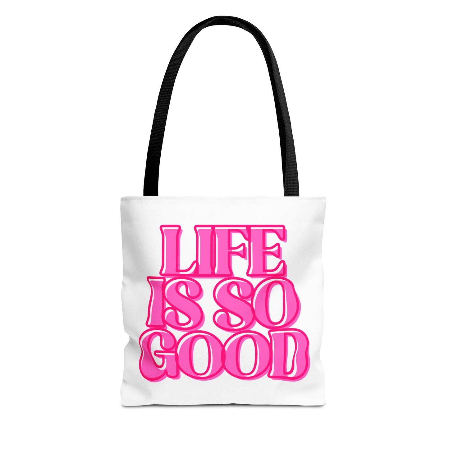 Vibrant Tote Bag - Life is So Good | Eco-Friendly Grocery Bag, Trendy Beach Tote, Gift for Optimists, Everyday Use