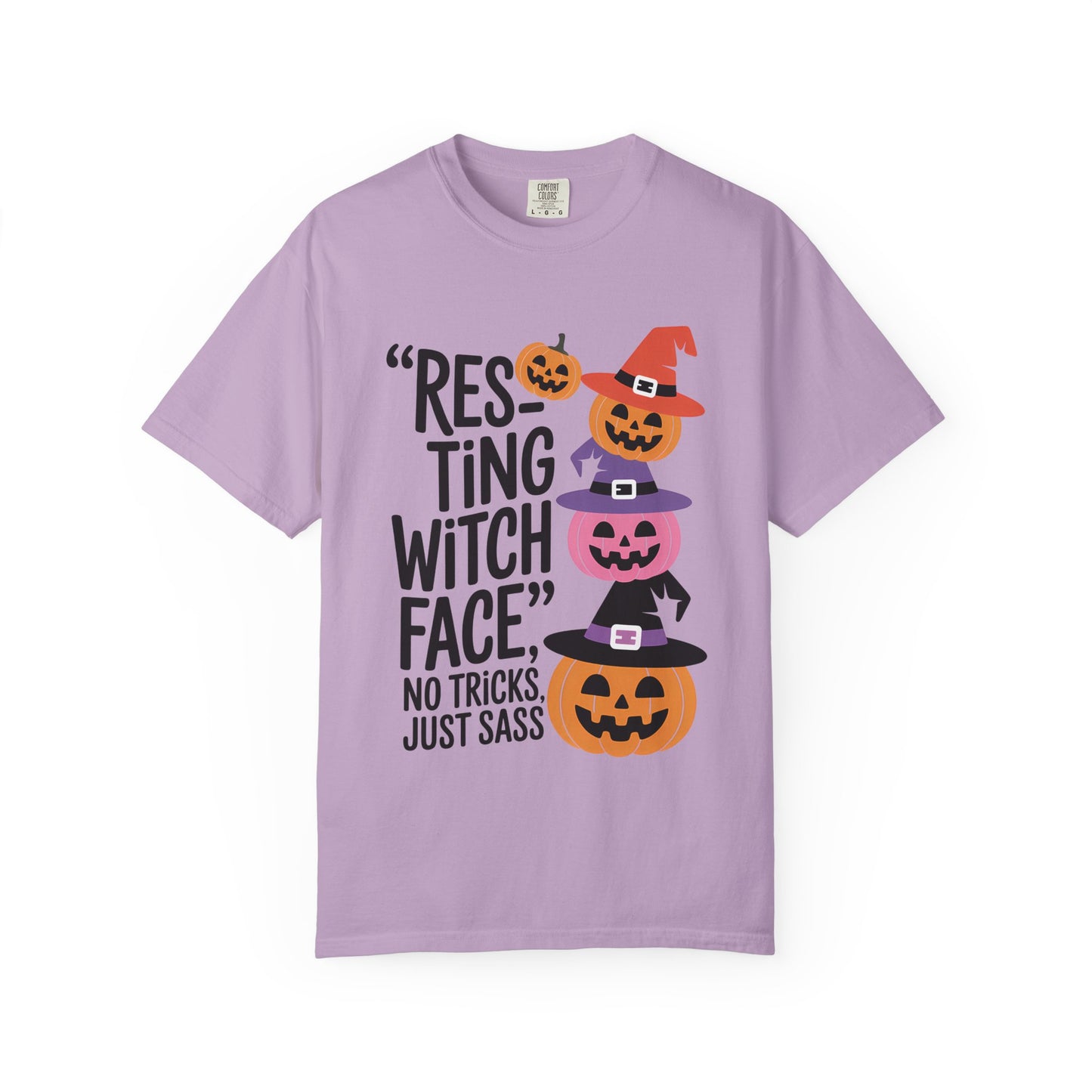 Resting Witch Face T-Shirt, Halloween Shirt, Funny Tee, Unisex Garment-Dyed T-Shirt, Holiday Apparel, Seasonal Fashion, Spooky Style