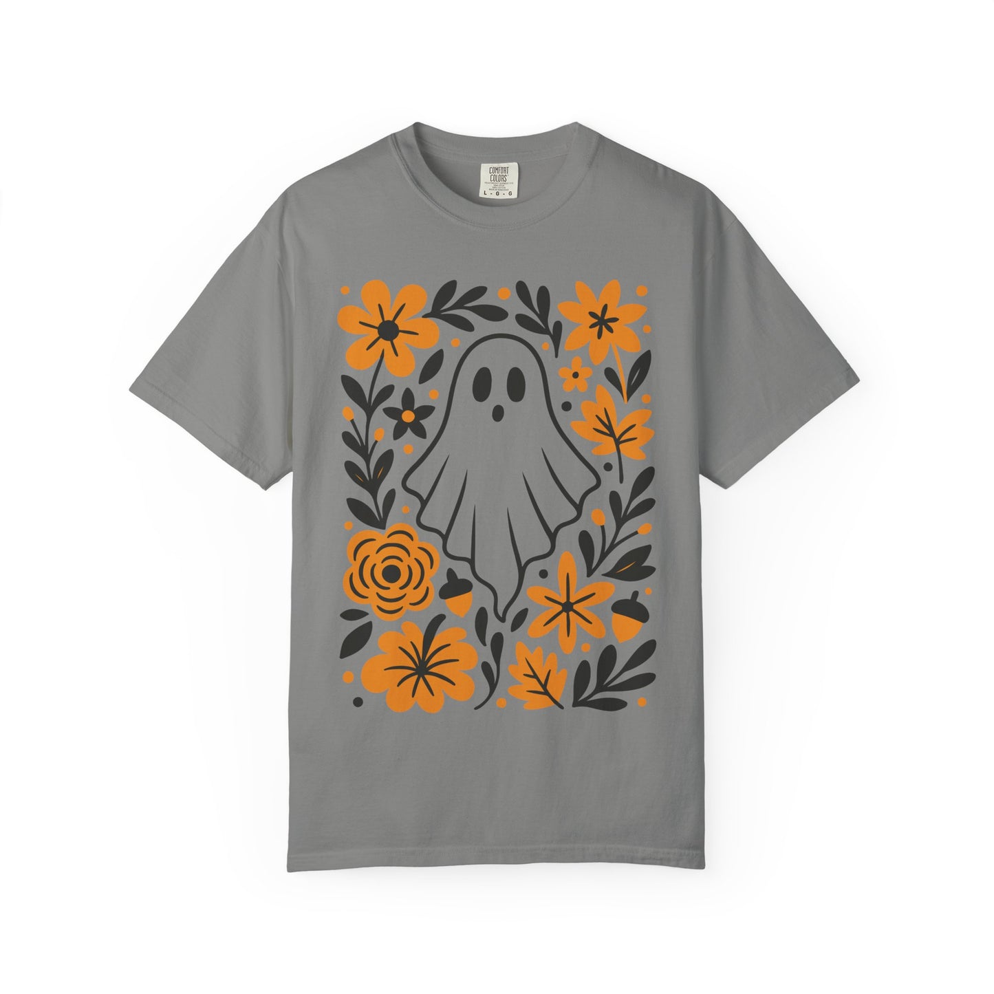 Cute Ghost Floral Unisex T-Shirt, Halloween Shirt, Casual Wear, Fall Fashion, Gift for Spooky Season