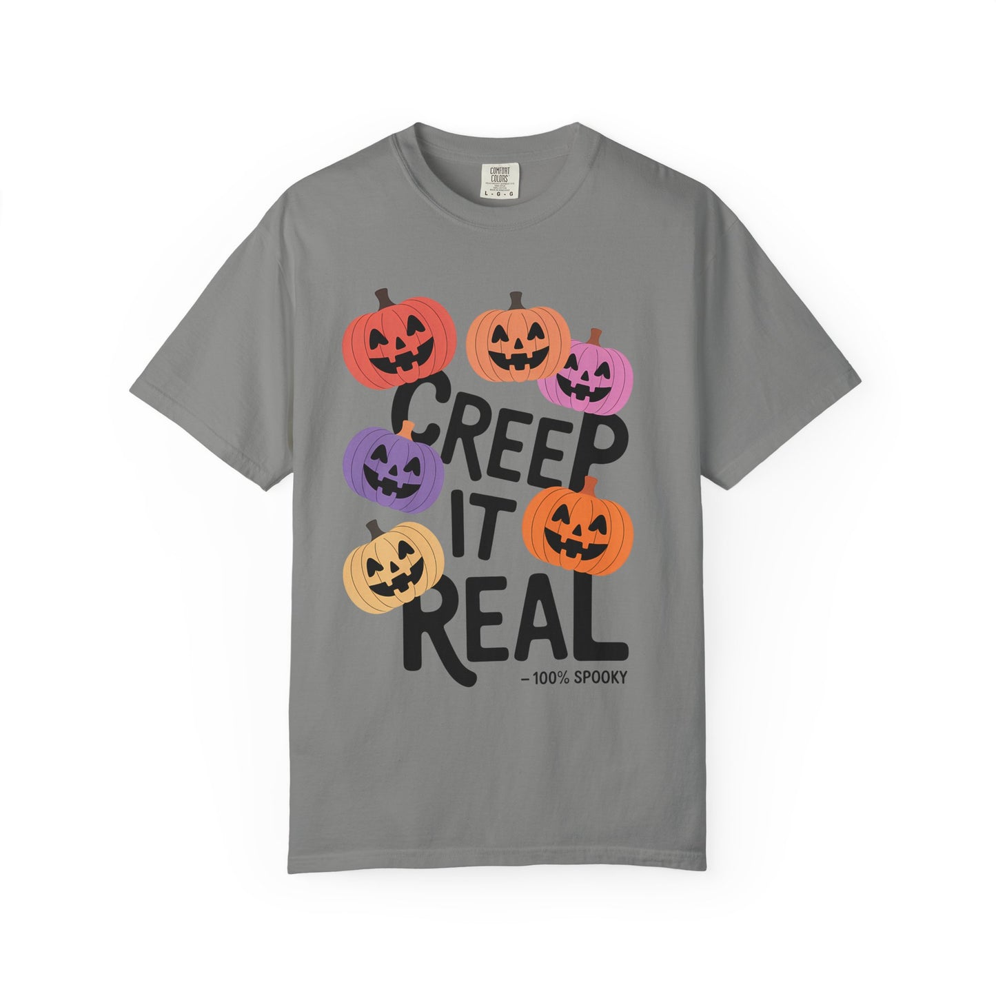 Creep It Real Halloween T-Shirt, Unisex Garment-Dyed Tee, Spooky Apparel, Fall Fashion, Halloween Outfit, Festival Wear