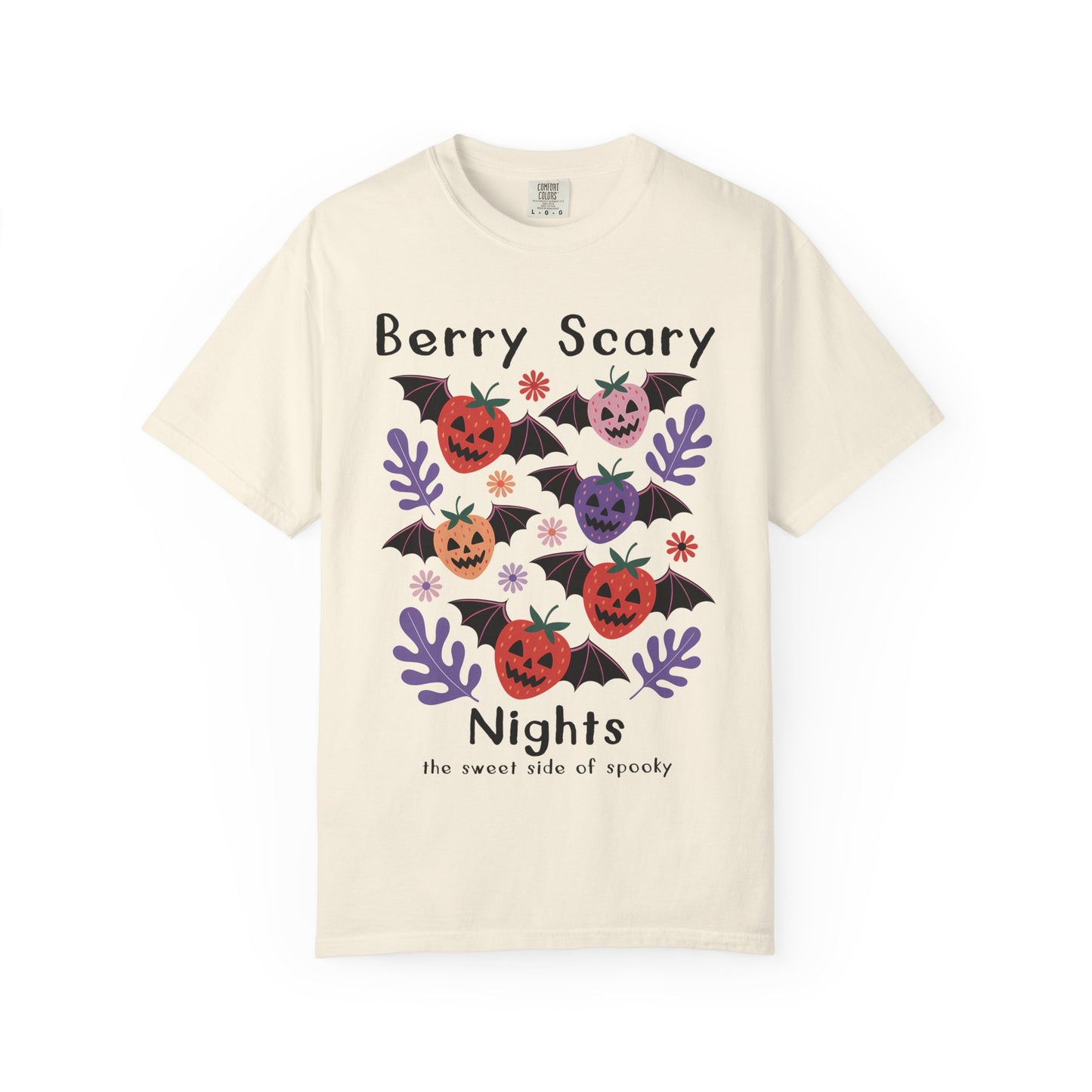 Berry Scary Nights T-shirt, Unisex Halloween Tee, Festive Fall Apparel, Cute Spooky Shirt, Trick-or-Treat Gift, Berry Scary Nights Design