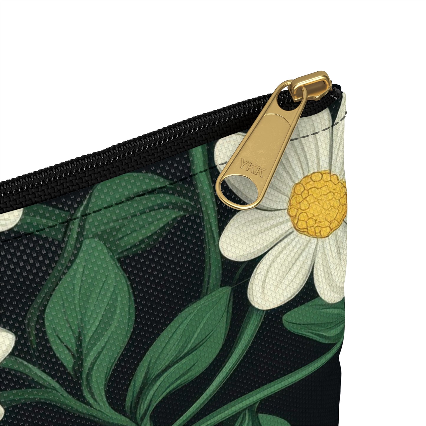 Floral Accessory Pouch, Stylish Cosmetic Bag, Travel Organizer, Gift for Her, Daisy Print, Summer Essentials