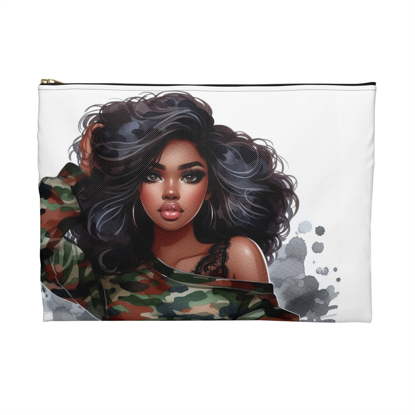Camouflage Beauty Accessory Pouch | Chic Makeup Bag for Fashion Lovers, Gifts for Her, Travel Essentials, Personalized Storage