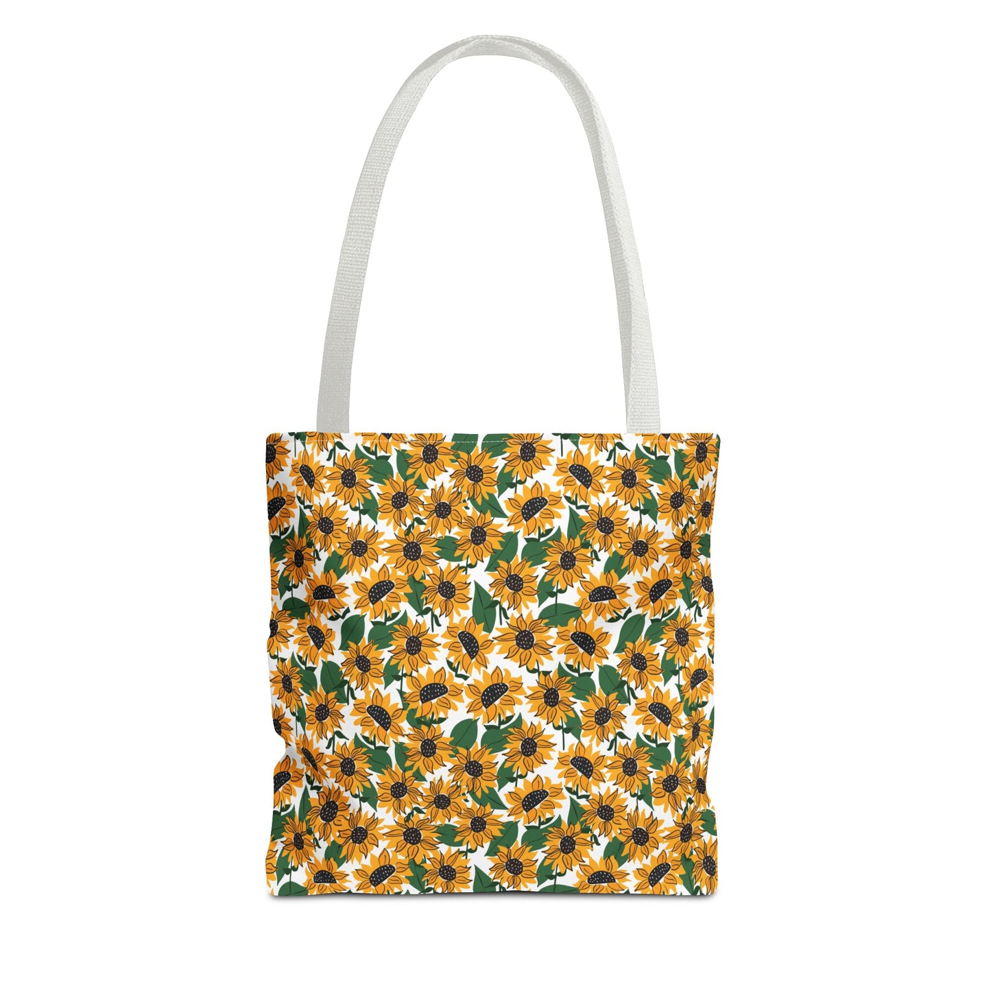Sunflower Pattern Tote Bag, Eco-Friendly Shopping Bag, Flower Tote for Beach, Casual Everyday Use, Gift for Garden Lovers