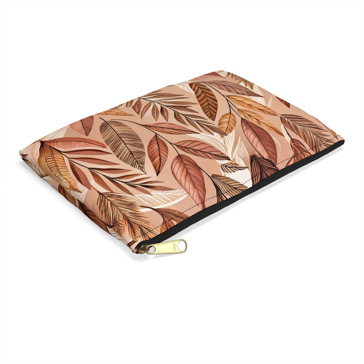 Bohemian Leaf Accessory Pouch - Floral Clutch, Makeup Bag, Travel Organizer, Gift for Her, Fall Decor