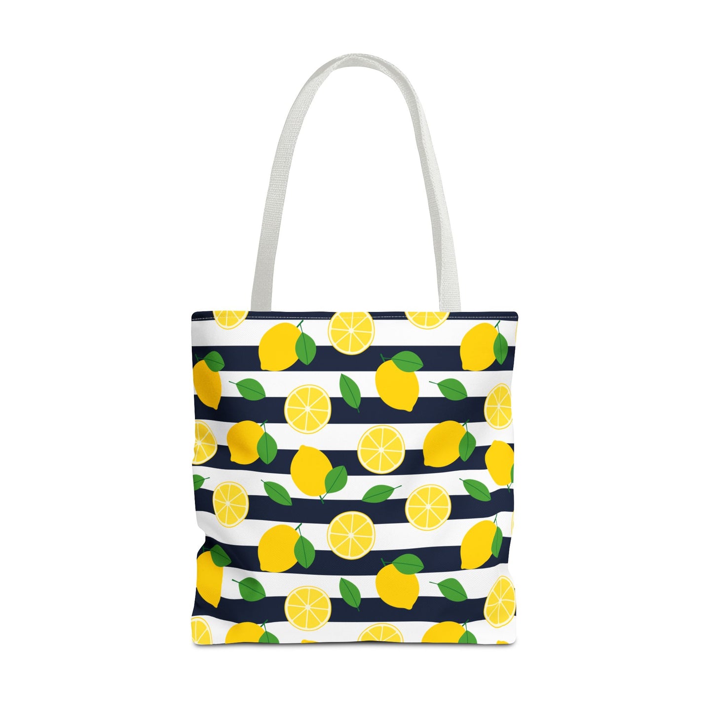 Lemon Stripe Tote Bag - Cute Beach Bag, Grocery Tote, Summer Accessories, Gift for Her, Vacation Carryall