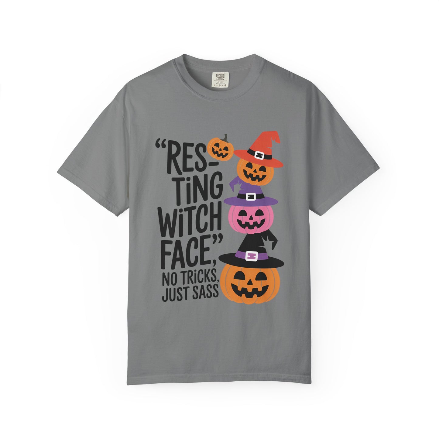 Resting Witch Face T-Shirt, Halloween Shirt, Funny Tee, Unisex Garment-Dyed T-Shirt, Holiday Apparel, Seasonal Fashion, Spooky Style