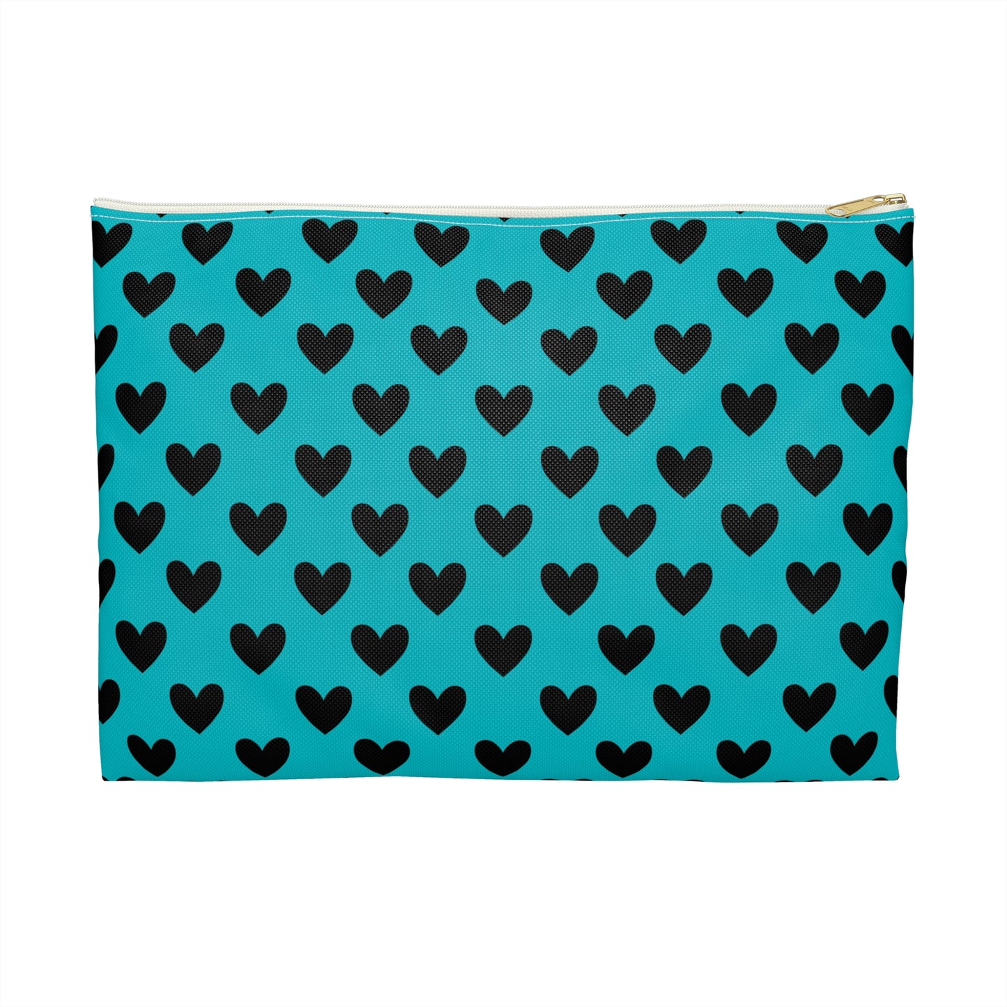 Hearts Accessory Pouch - Hearts Themed Travel Bag, Cute Makeup Organizer, Planet Print Pencil Case, Gift for Astronomers, Kids & Teens