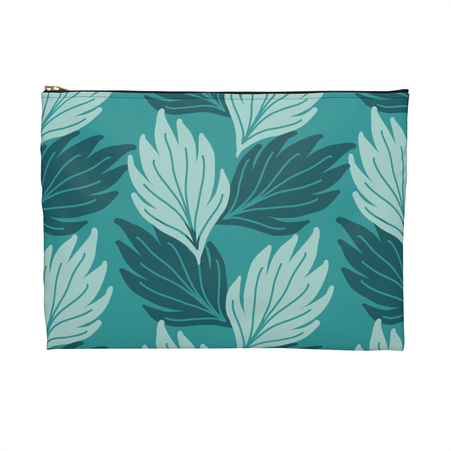 Chic Leaf Pattern Accessory Pouch for Essentials, Makeup Bag, Travel Organizer, Gifts for Her, Floral Storage