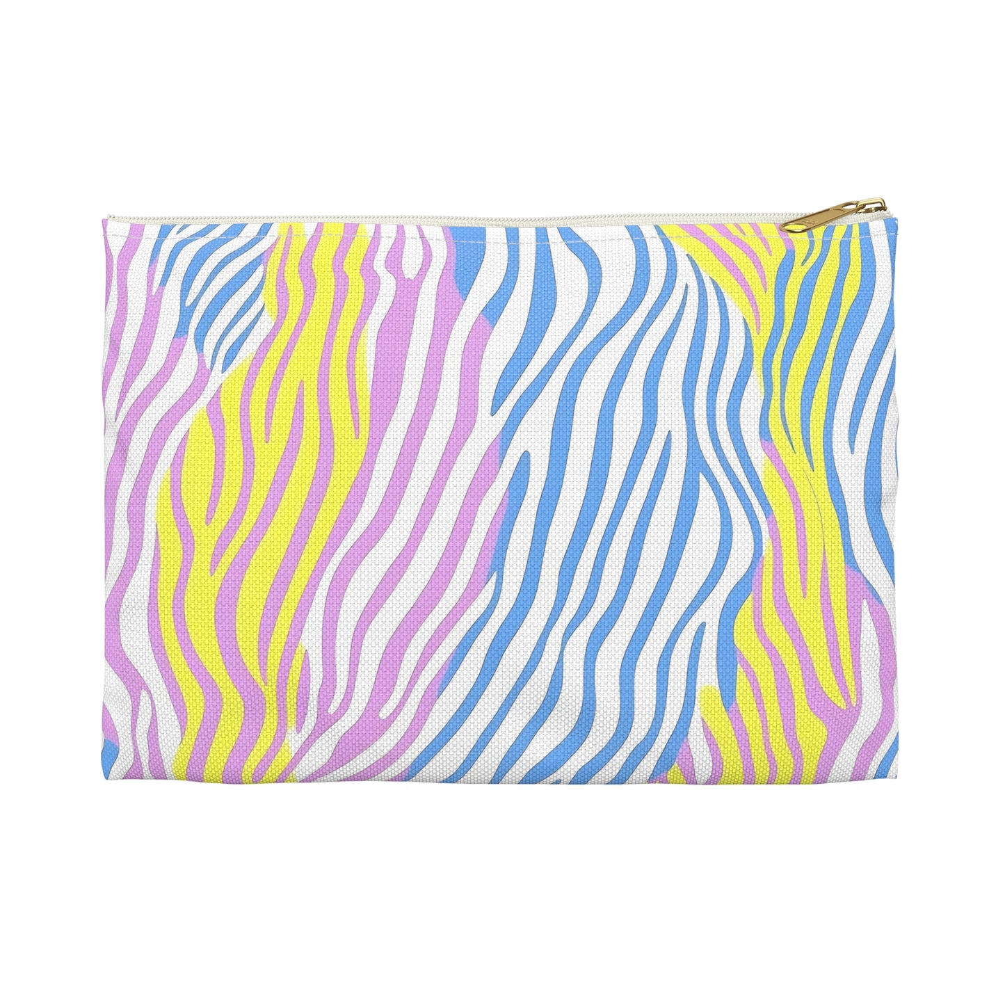 Vibrant Zebra Print Accessory Pouch, Makeup Bag, Travel Organizer, Gift for Her, Cute Pencil Case, Fun Zip Pouch