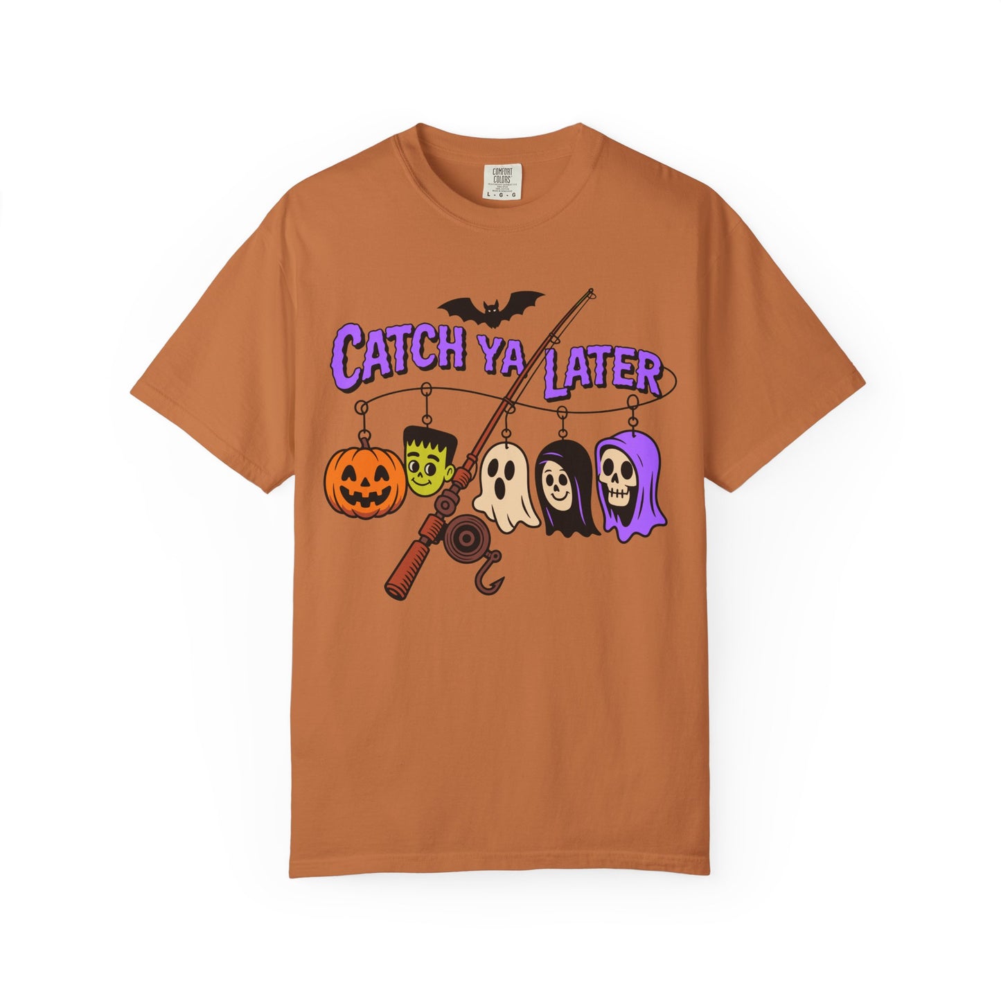 Halloween Theme Unisex T-Shirt, Catch Ya Later Graphic Tee, Spooky Apparel, Fall Fashion, Halloween Party Outfit, Casual Wear