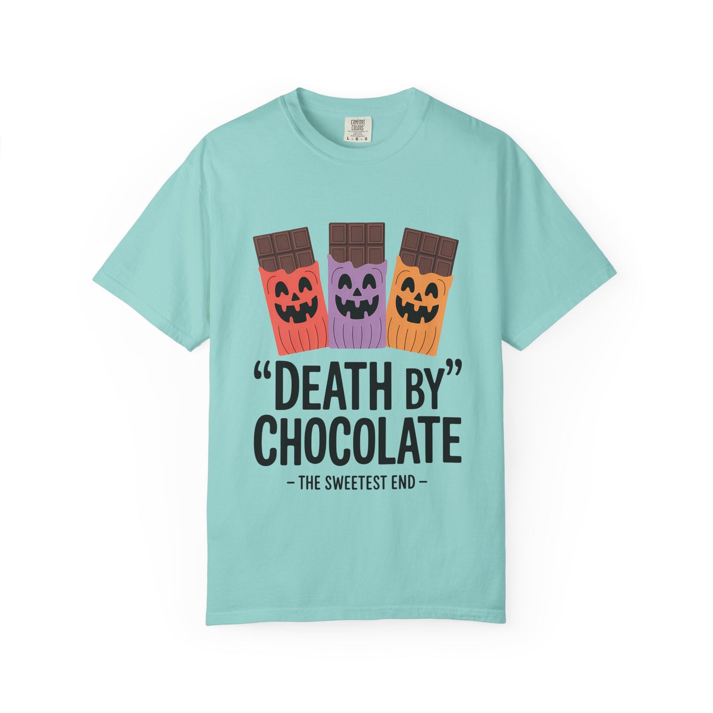Death by Chocolate Unisex Tee - Sweet Treat Shirt for Chocoholics, Foodie Gift, Halloween Outfit, Fun Casual Wear